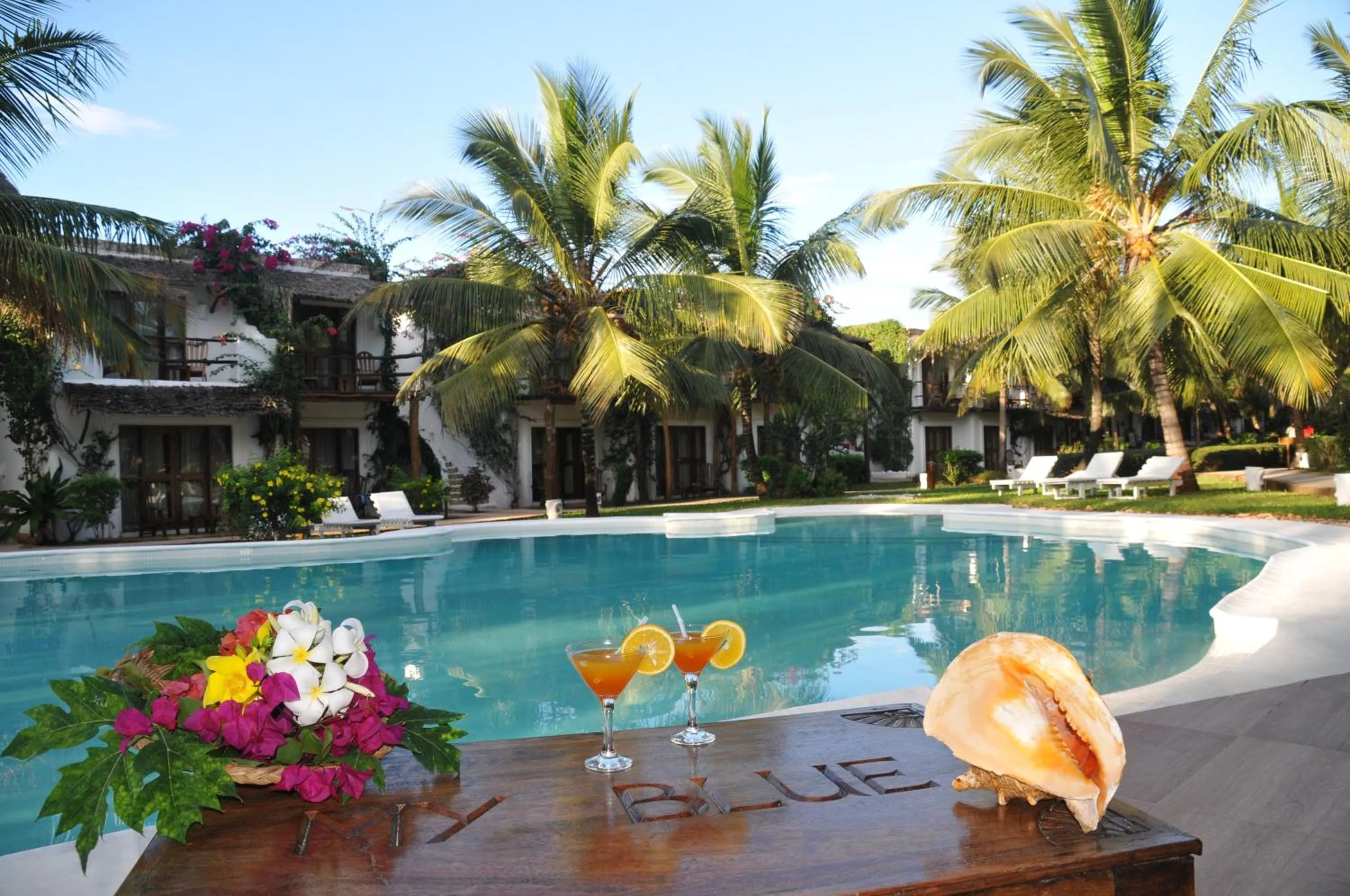Swimming pool in My Blue Hotel Zanzibar