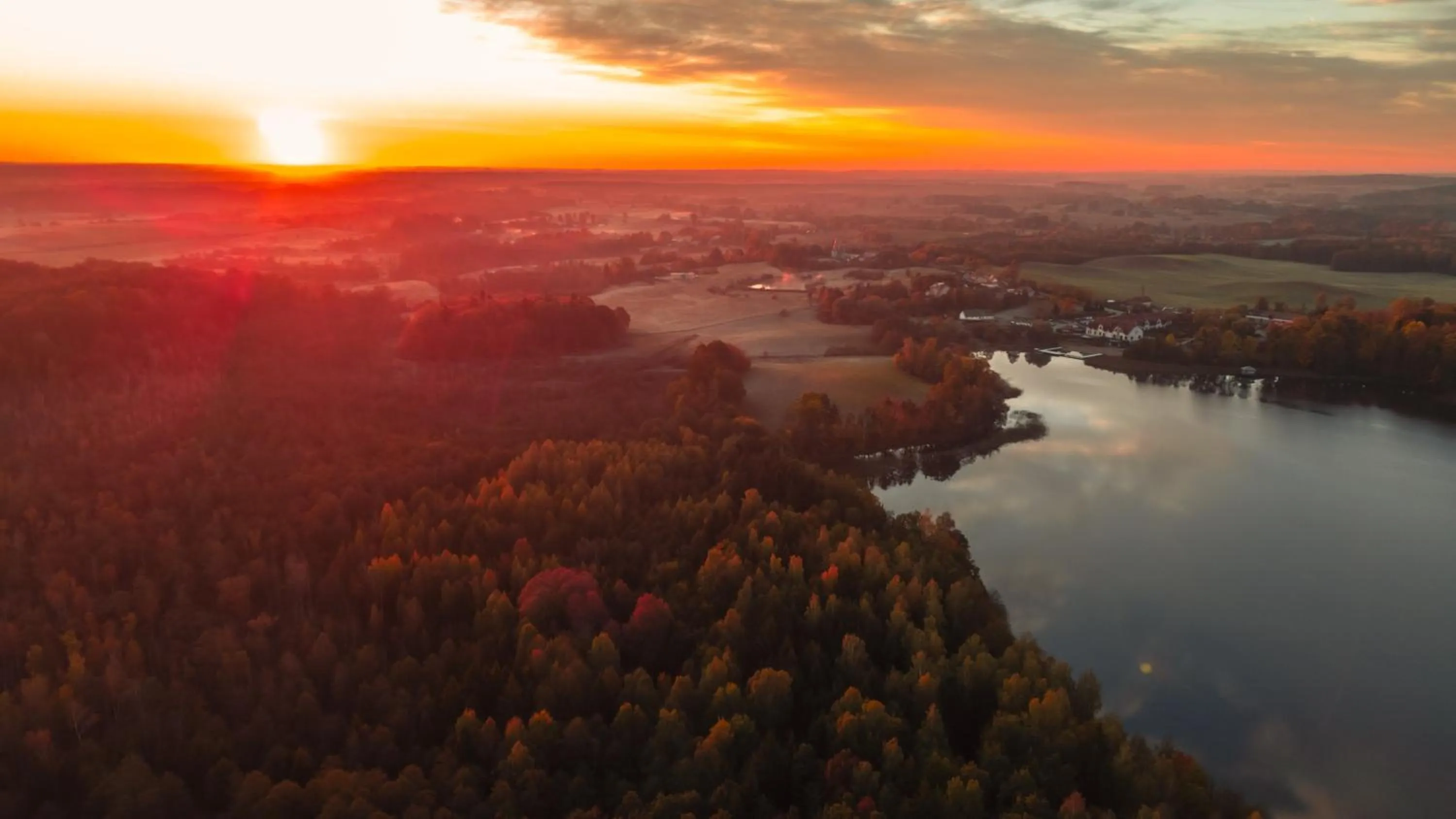 Bird's eye view in Folwark Łękuk