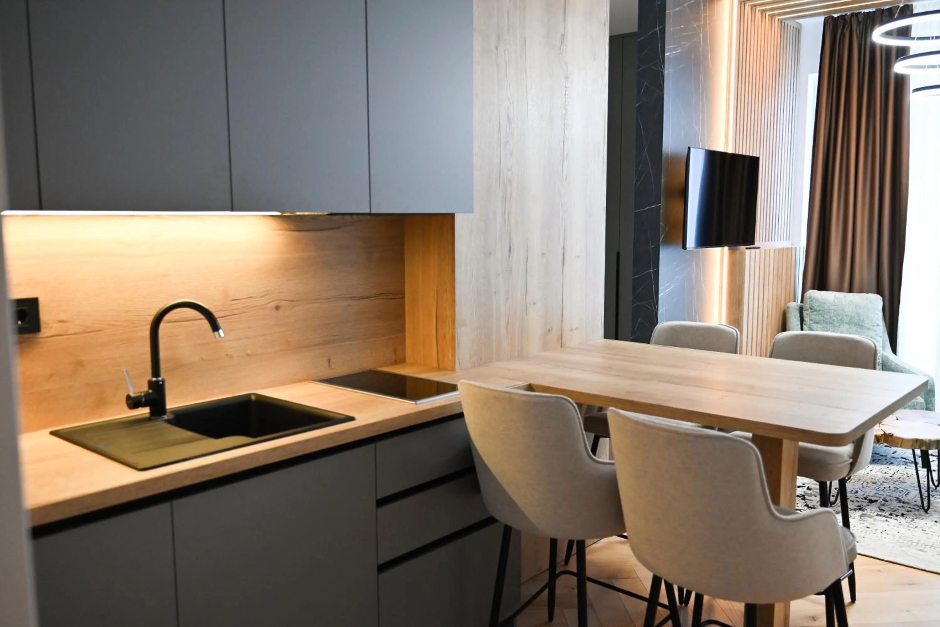 Kitchen or kitchenette in Hotel Kristal