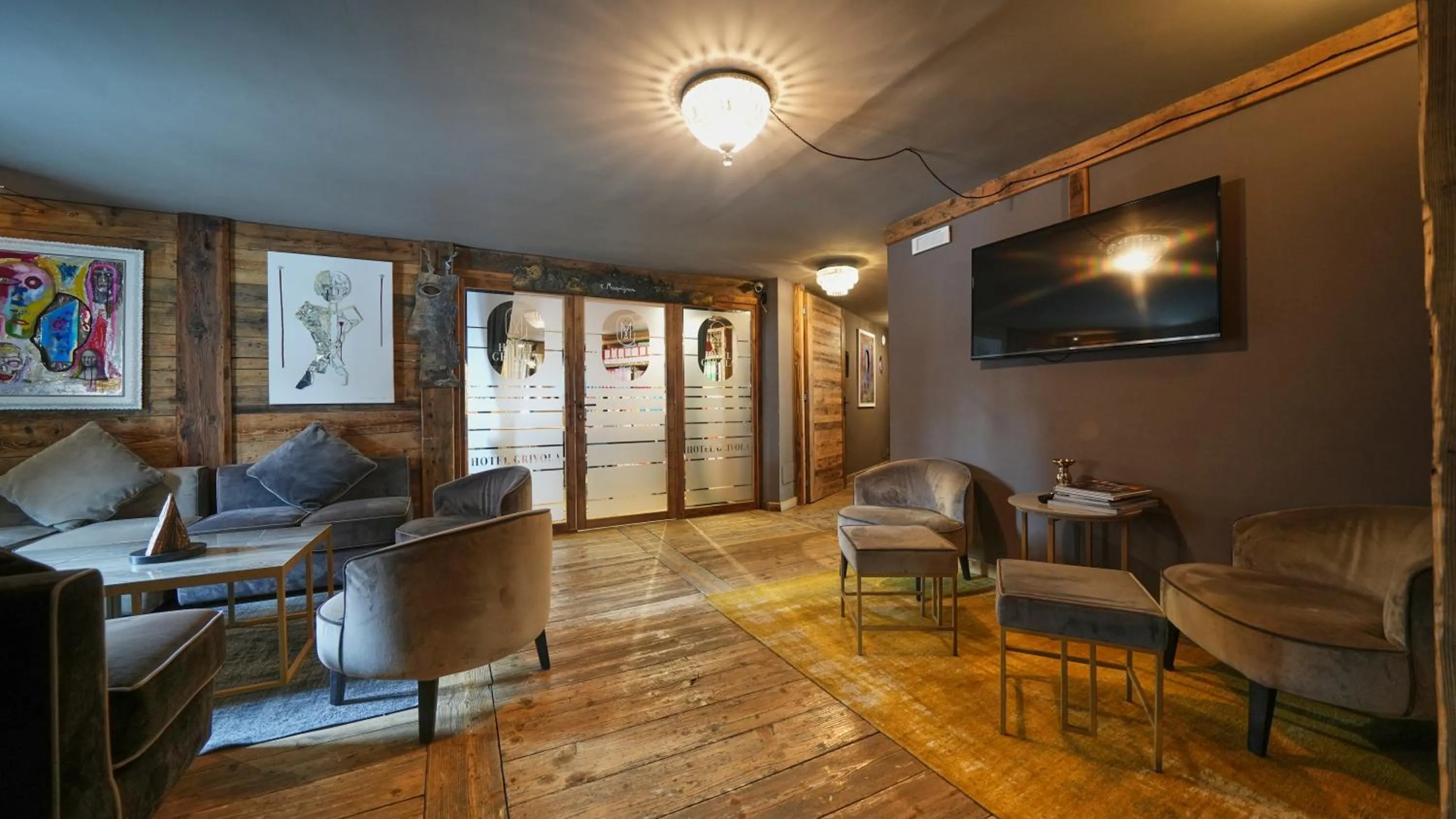 Lobby or reception in Art Hotel Grivola