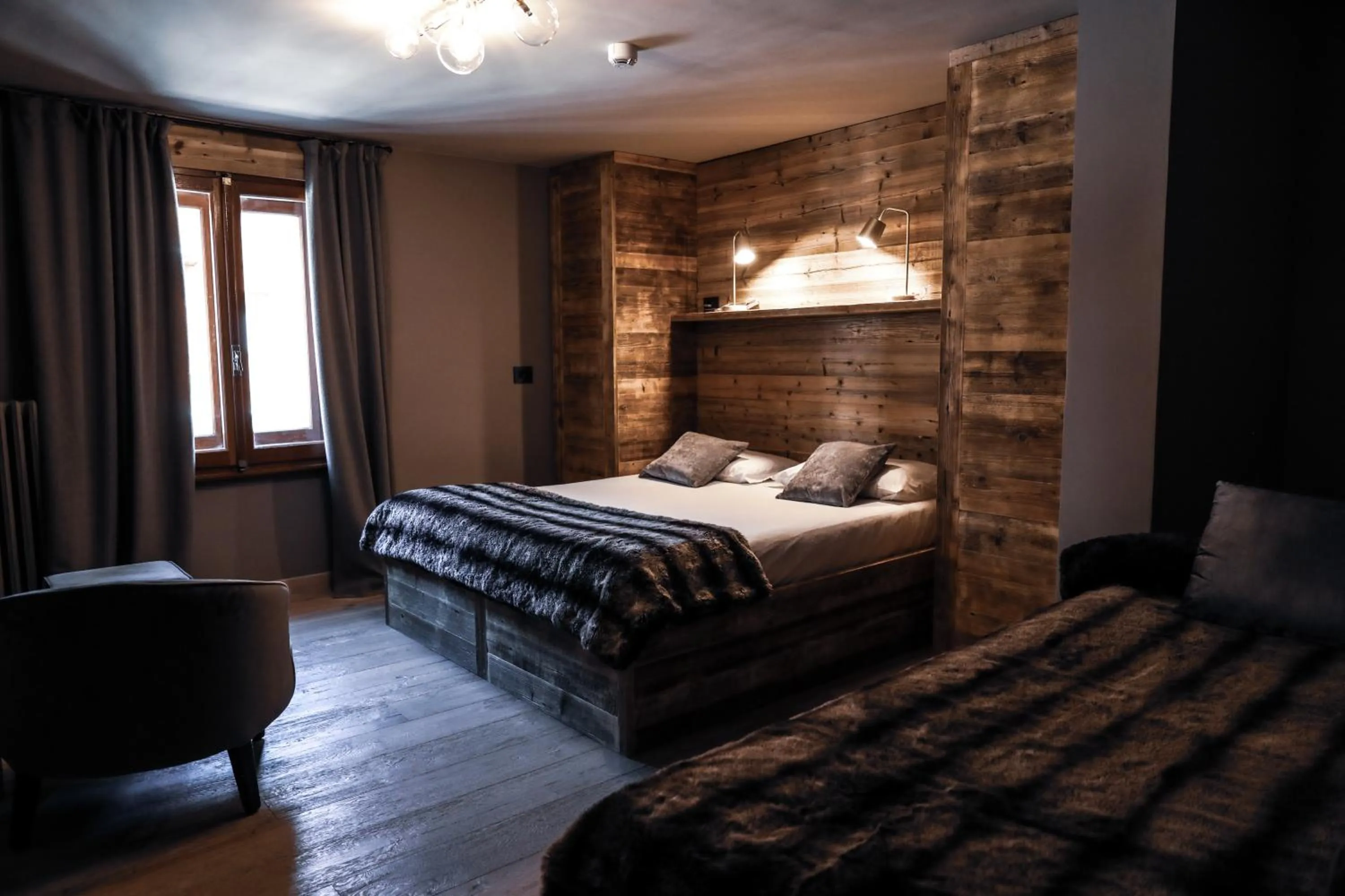 Bed in Art Hotel Grivola