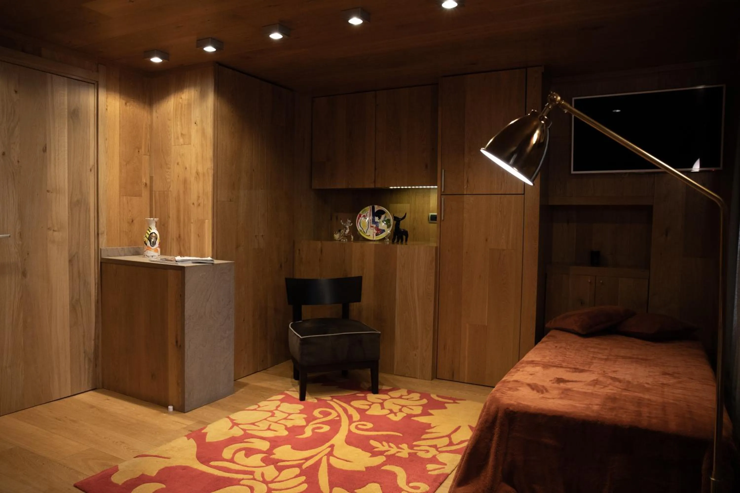 Bed in Art Hotel Grivola