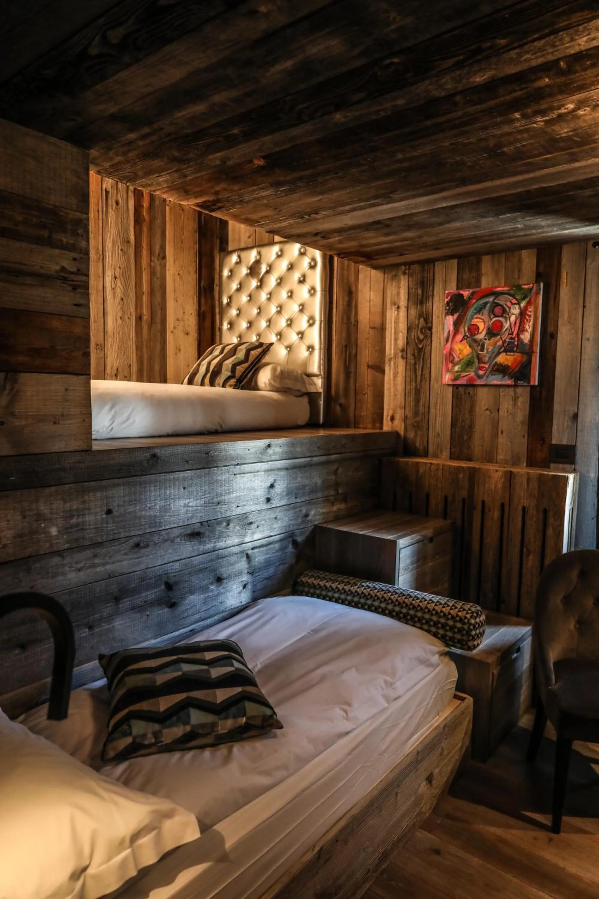 Bed in Art Hotel Grivola