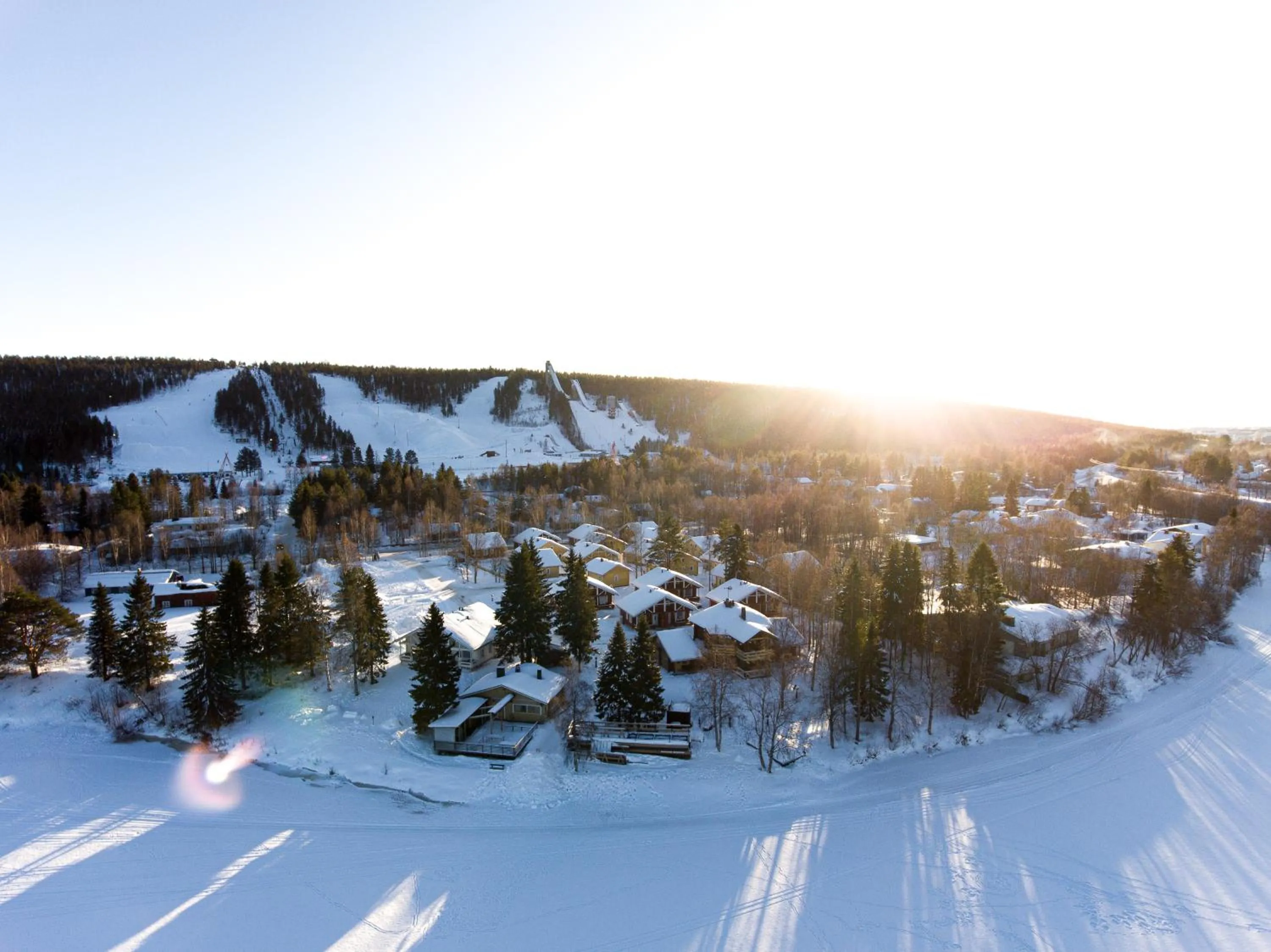 Bird's eye view in Lapland Hotels Ounasvaara Chalets