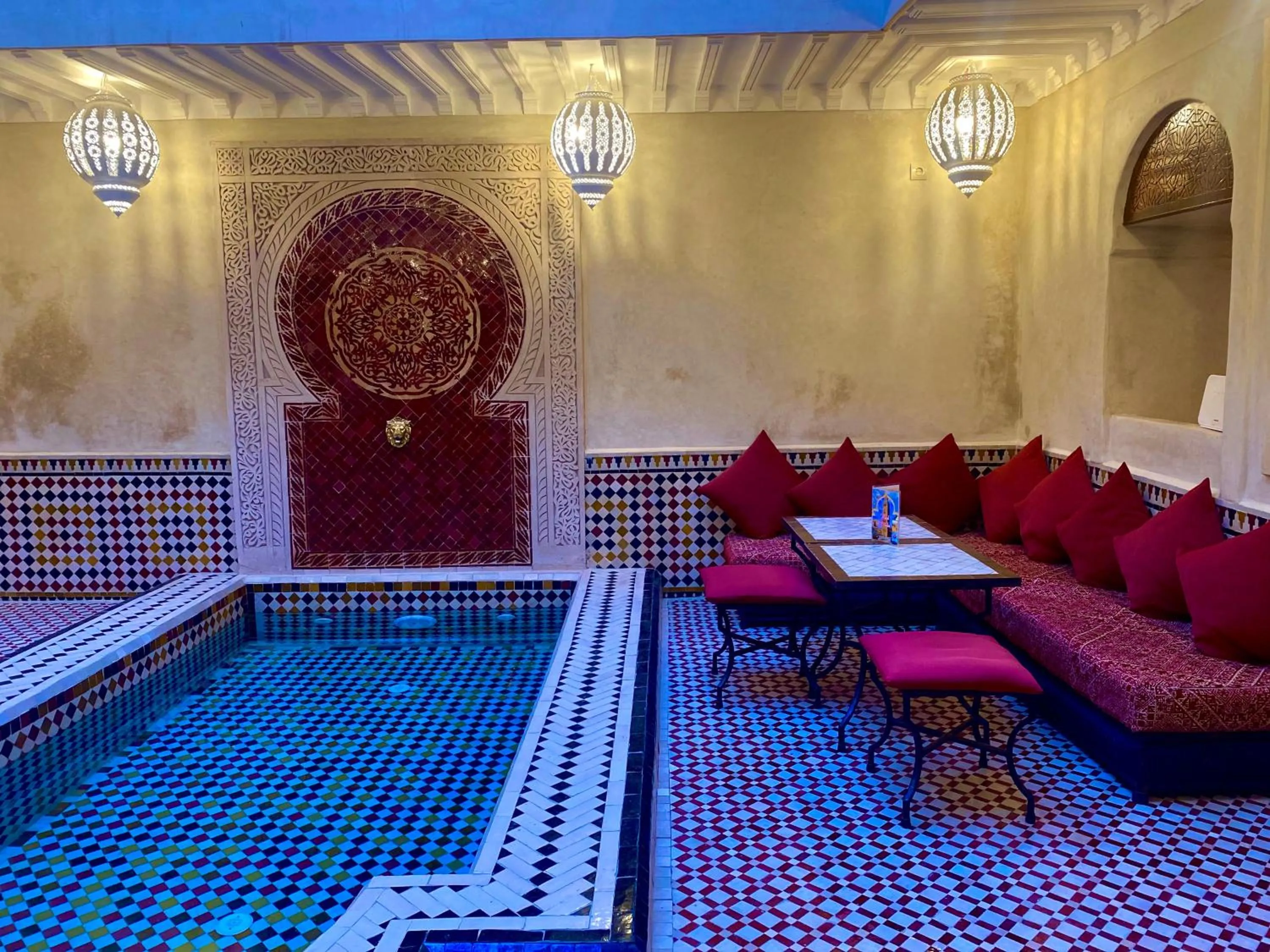 Seating area in Riad Prada