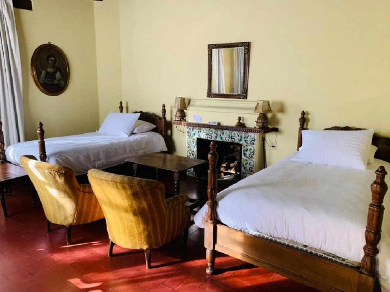 Bed in Hotel Museo Mayan Inn