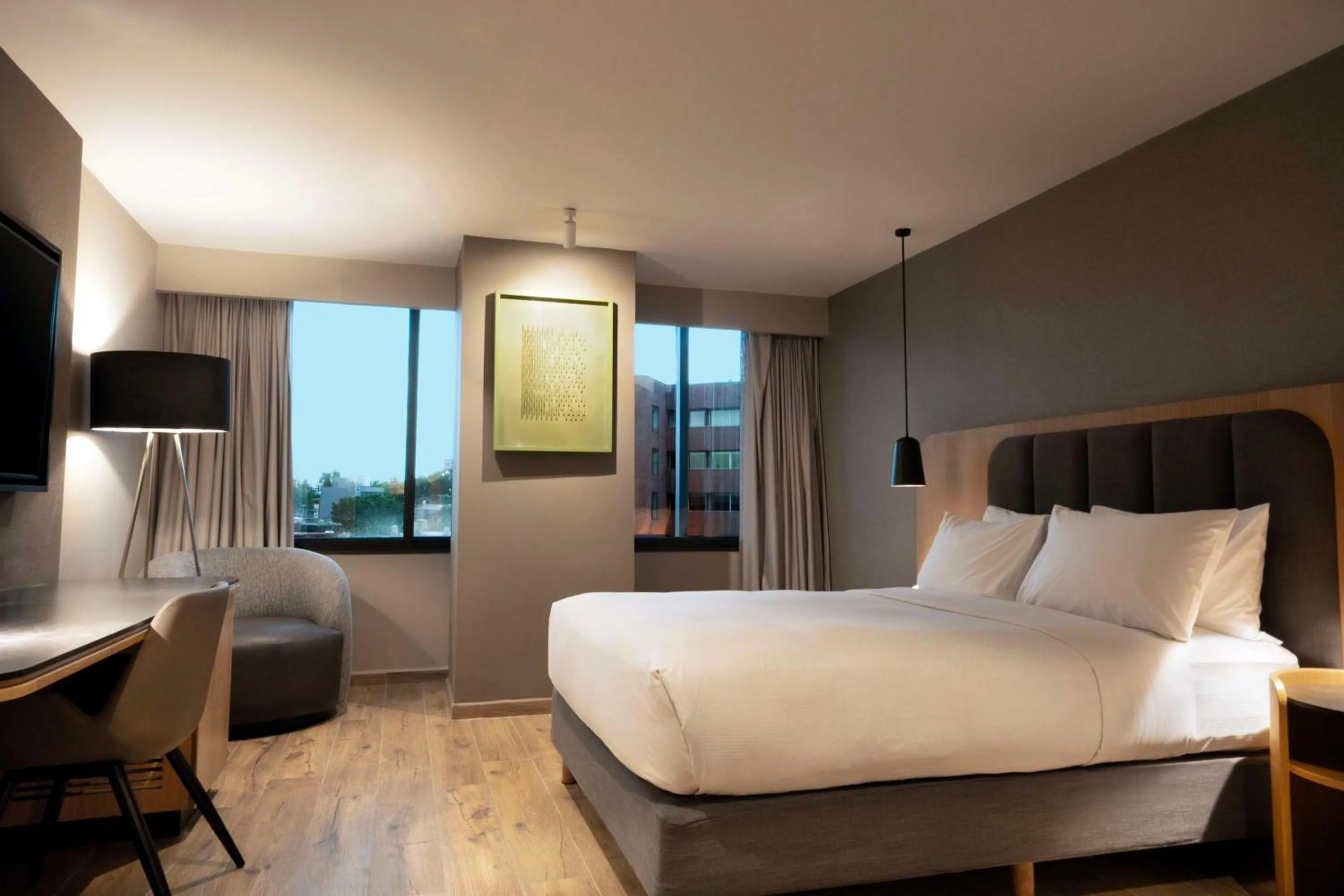 Bed in Hilton Mexico City Airport