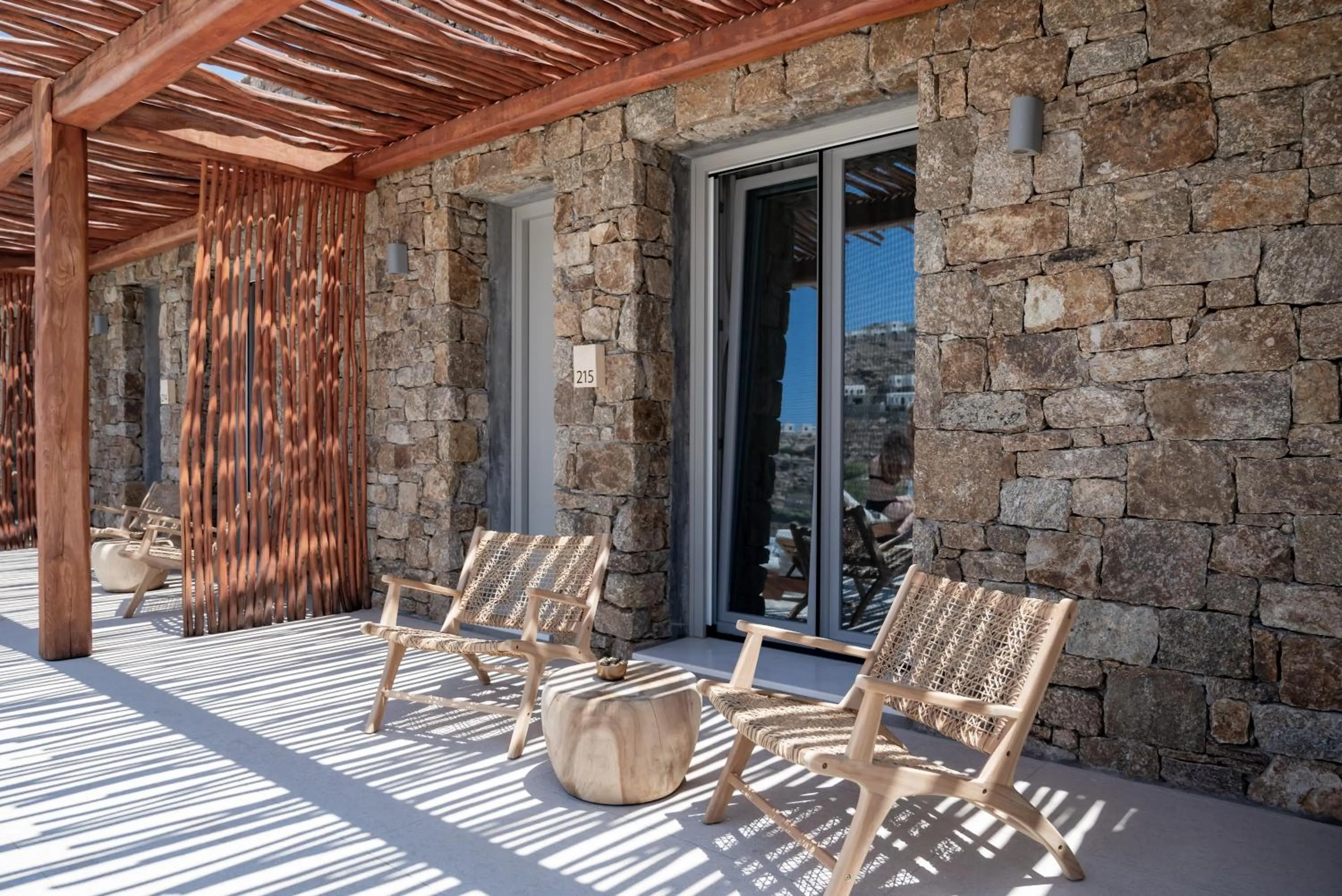 Patio in Super Paradise Hotel