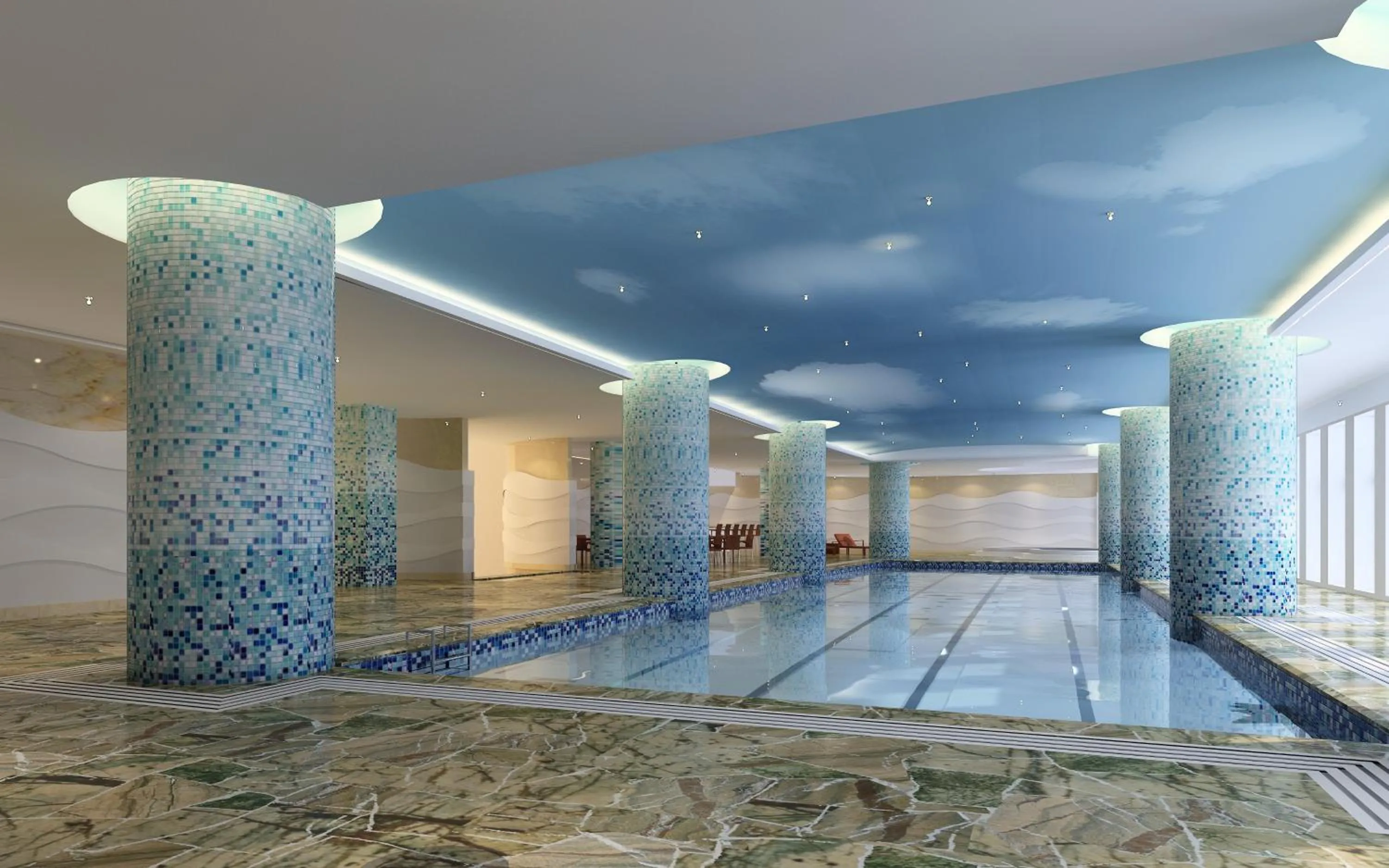 Swimming pool in Sheraton Tianjin Binhai