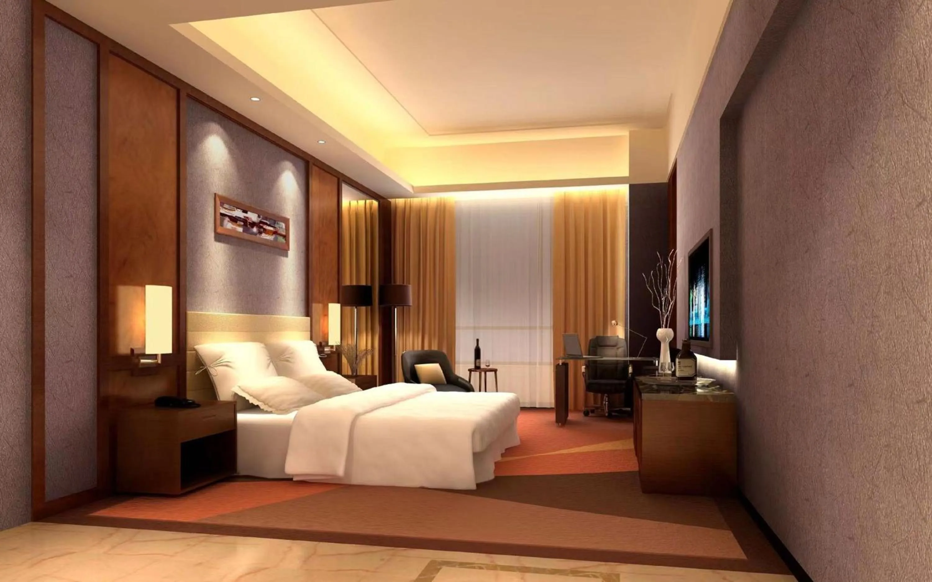 Photo of the whole room, Bed in Sheraton Tianjin Binhai