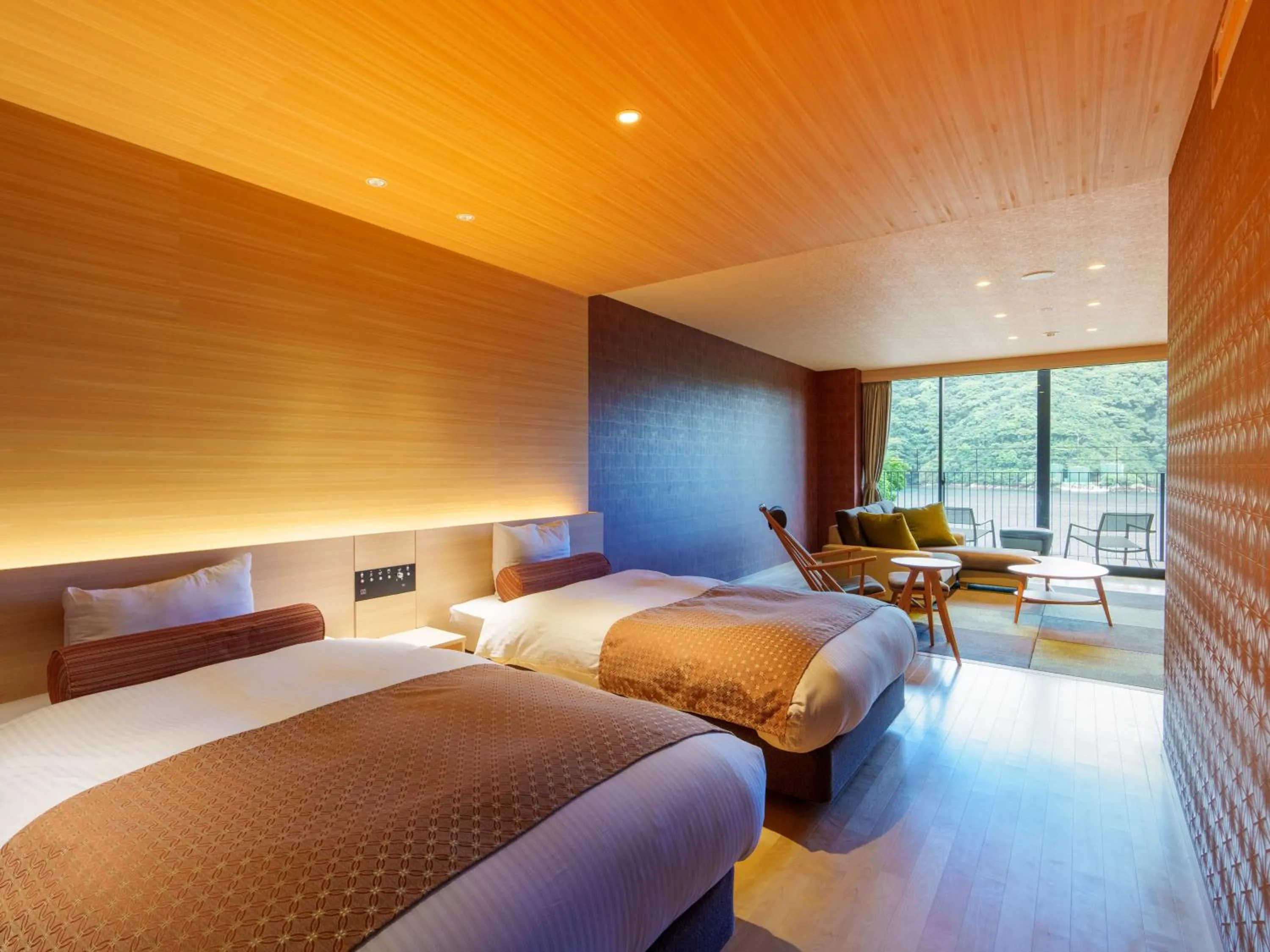 Photo of the whole room, Bed in Kumano-bettei Nakanoshima