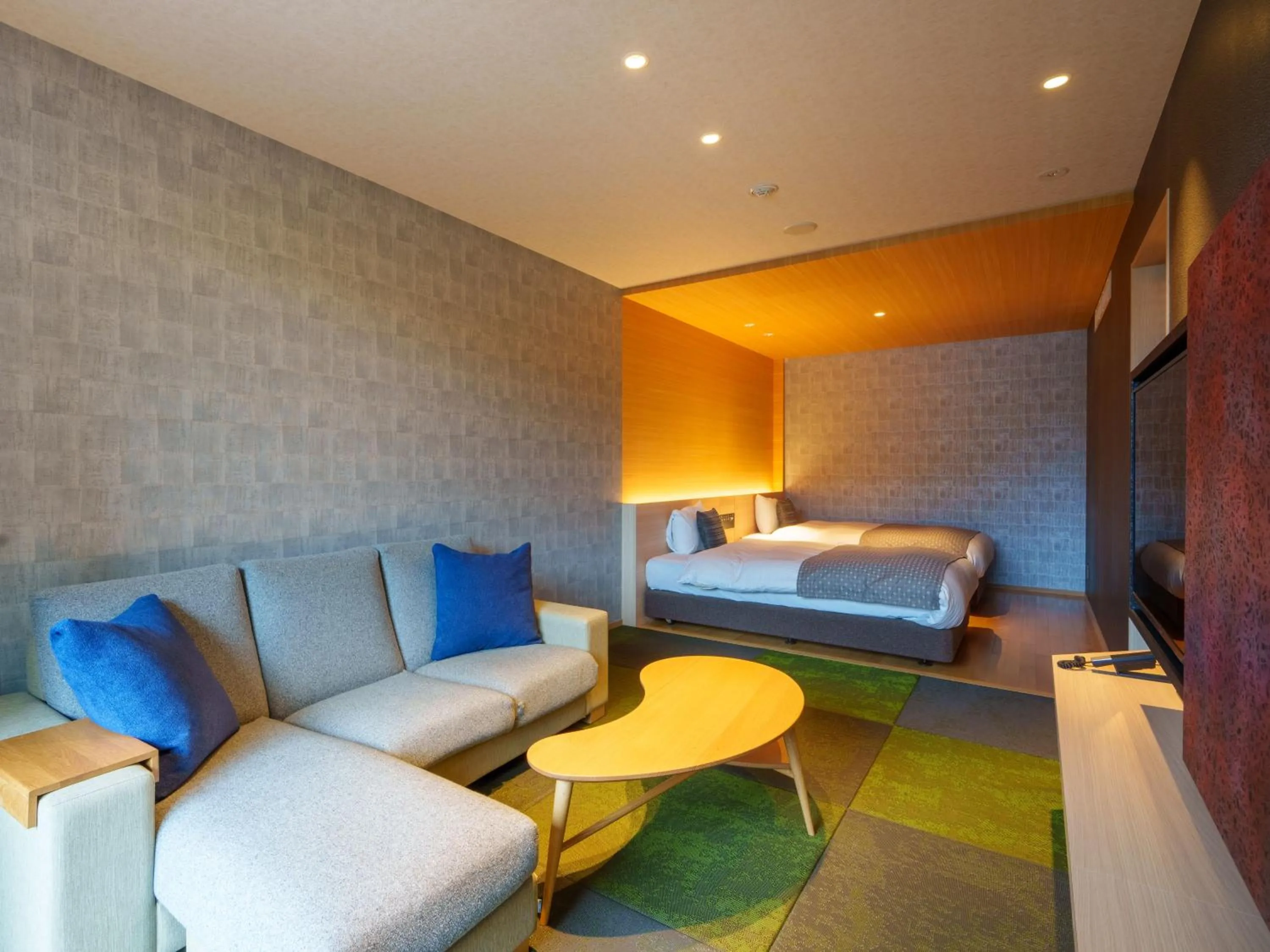 Photo of the whole room, Bed in Kumano-bettei Nakanoshima