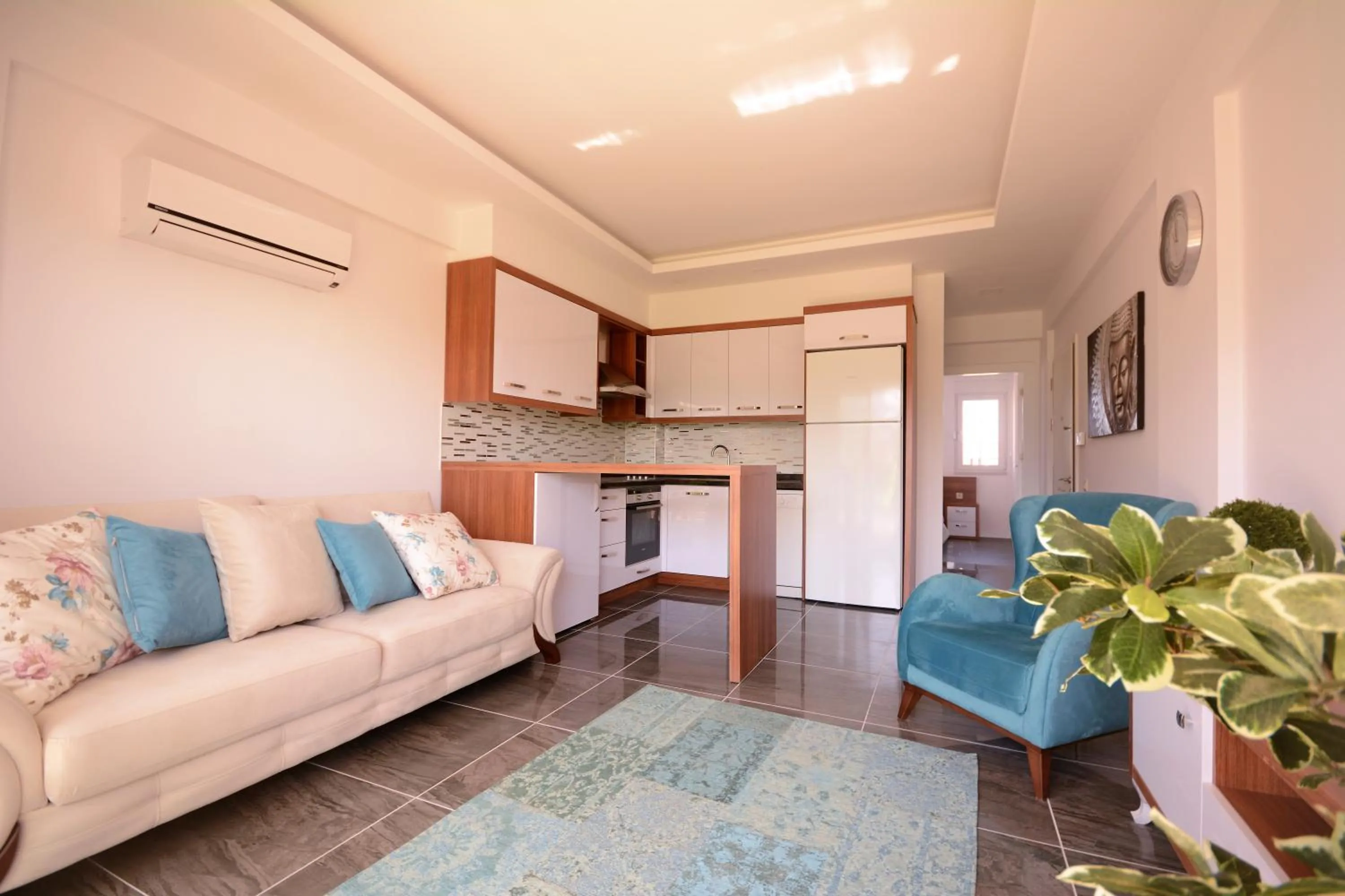 Bed in Camyuva Beach Hotel