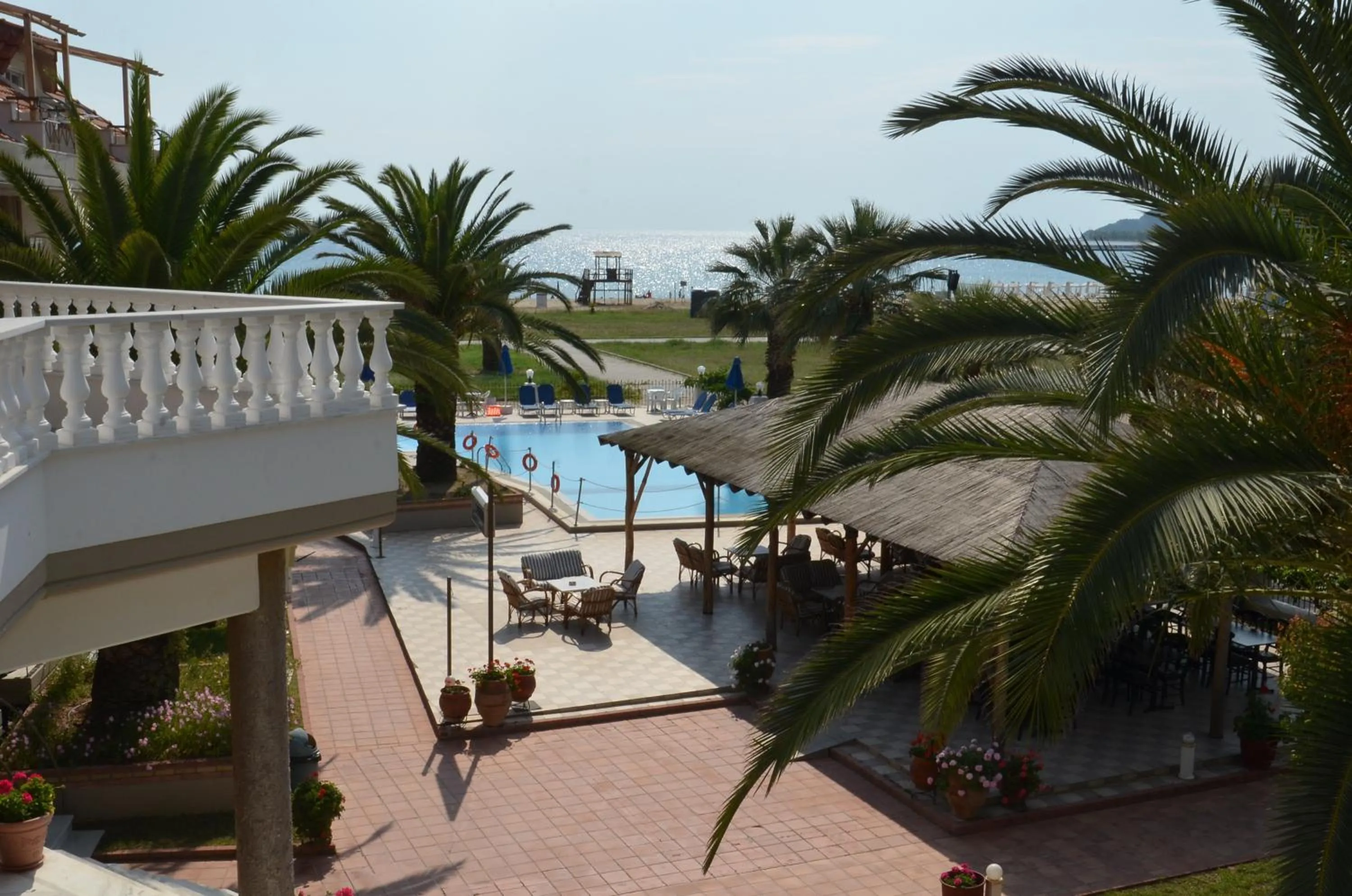 Garden view in Rihios Hotel