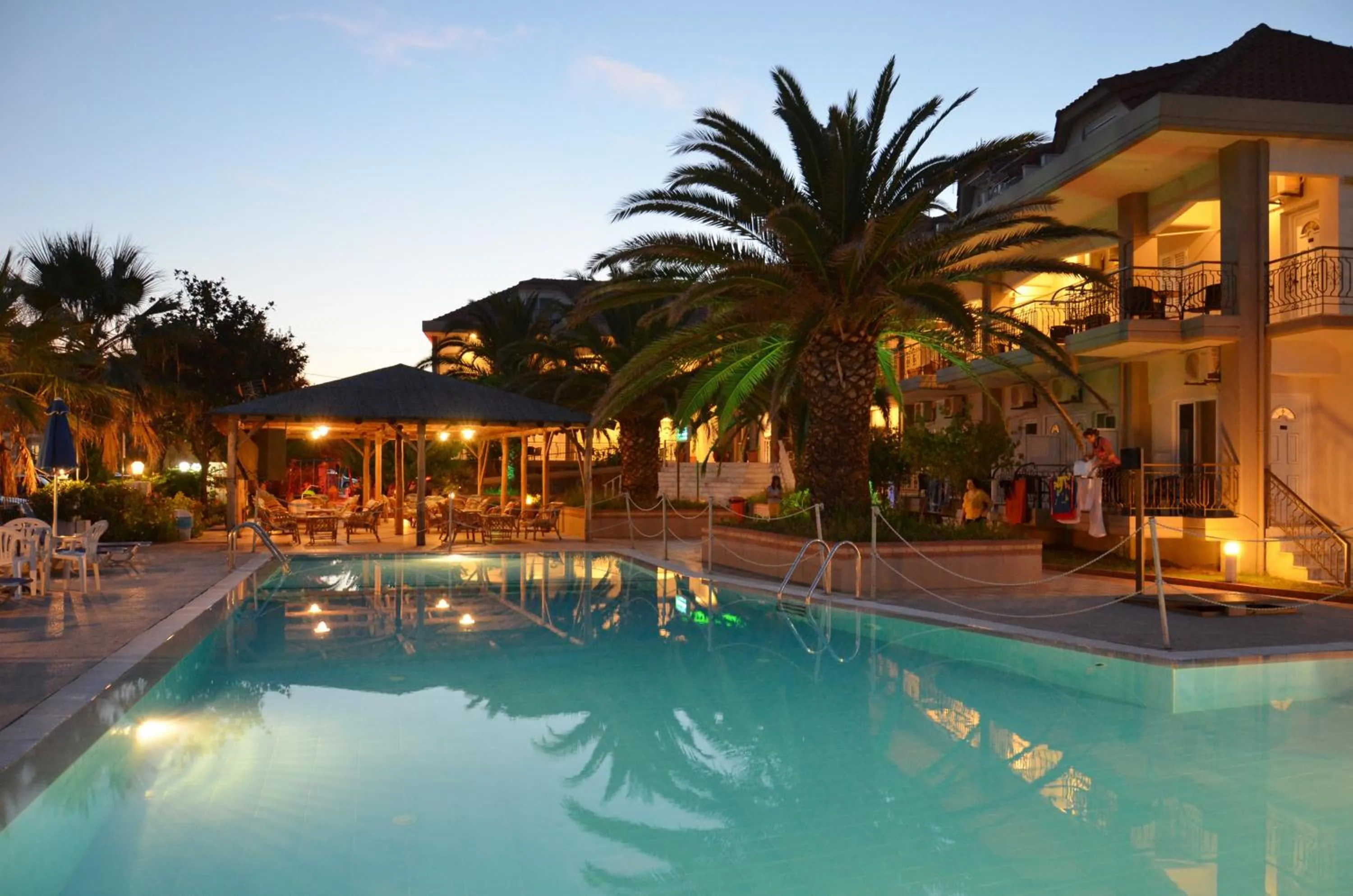 Swimming pool in Rihios Hotel