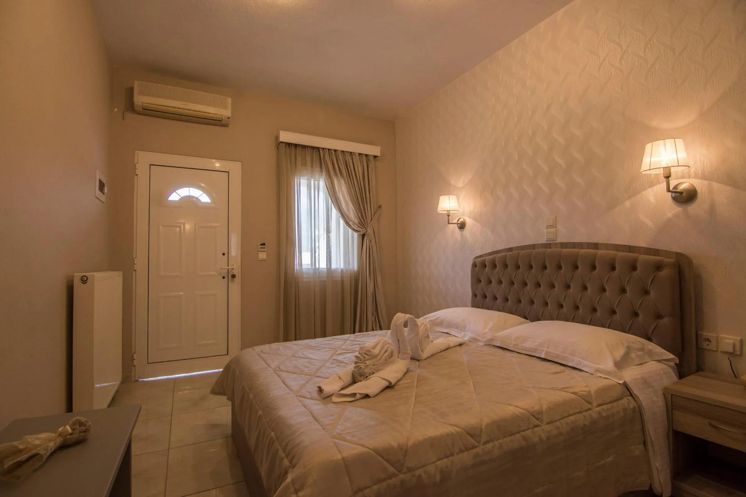 Bed in Rihios Hotel