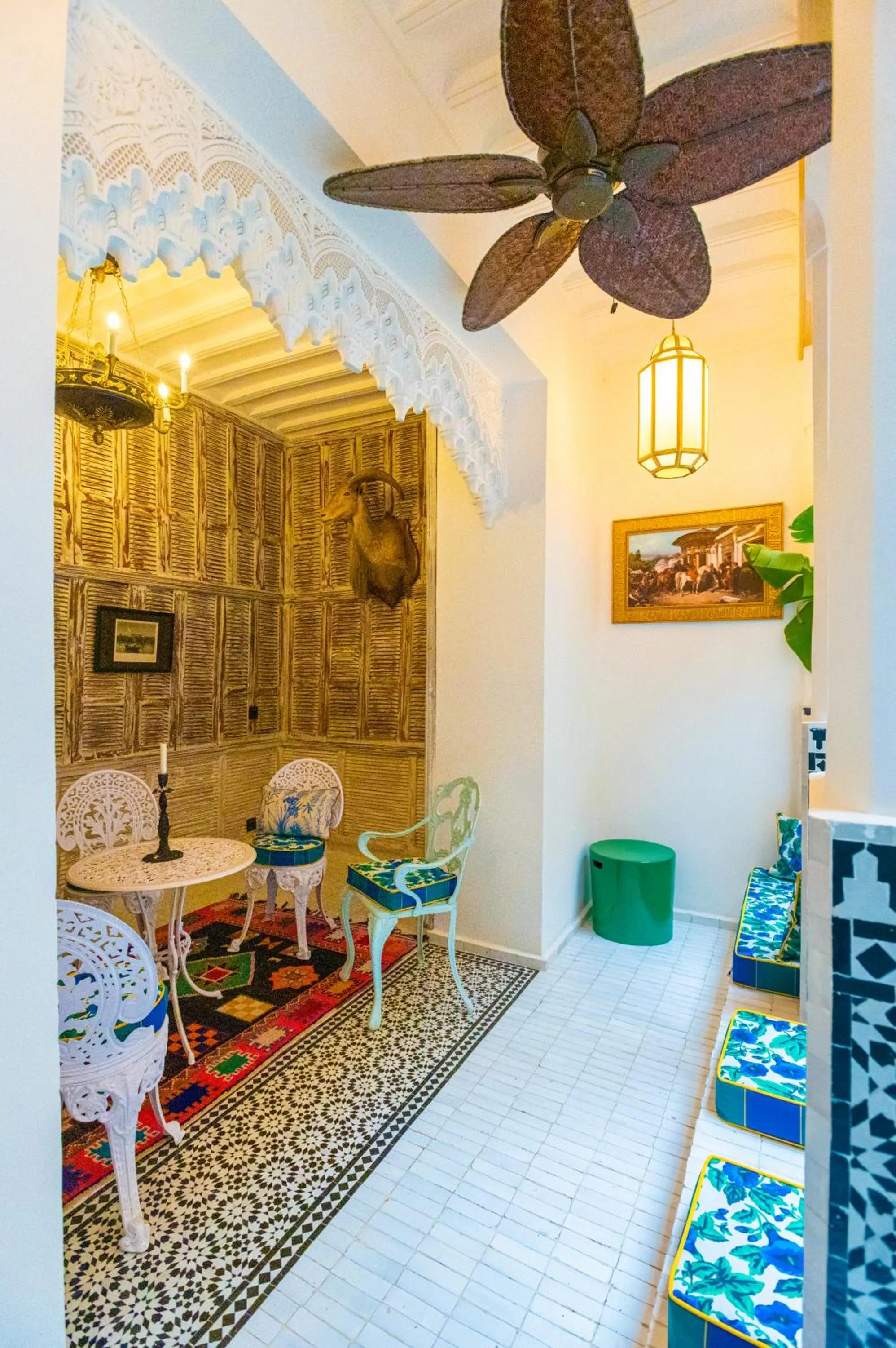 Seating area in Riad Tibibt