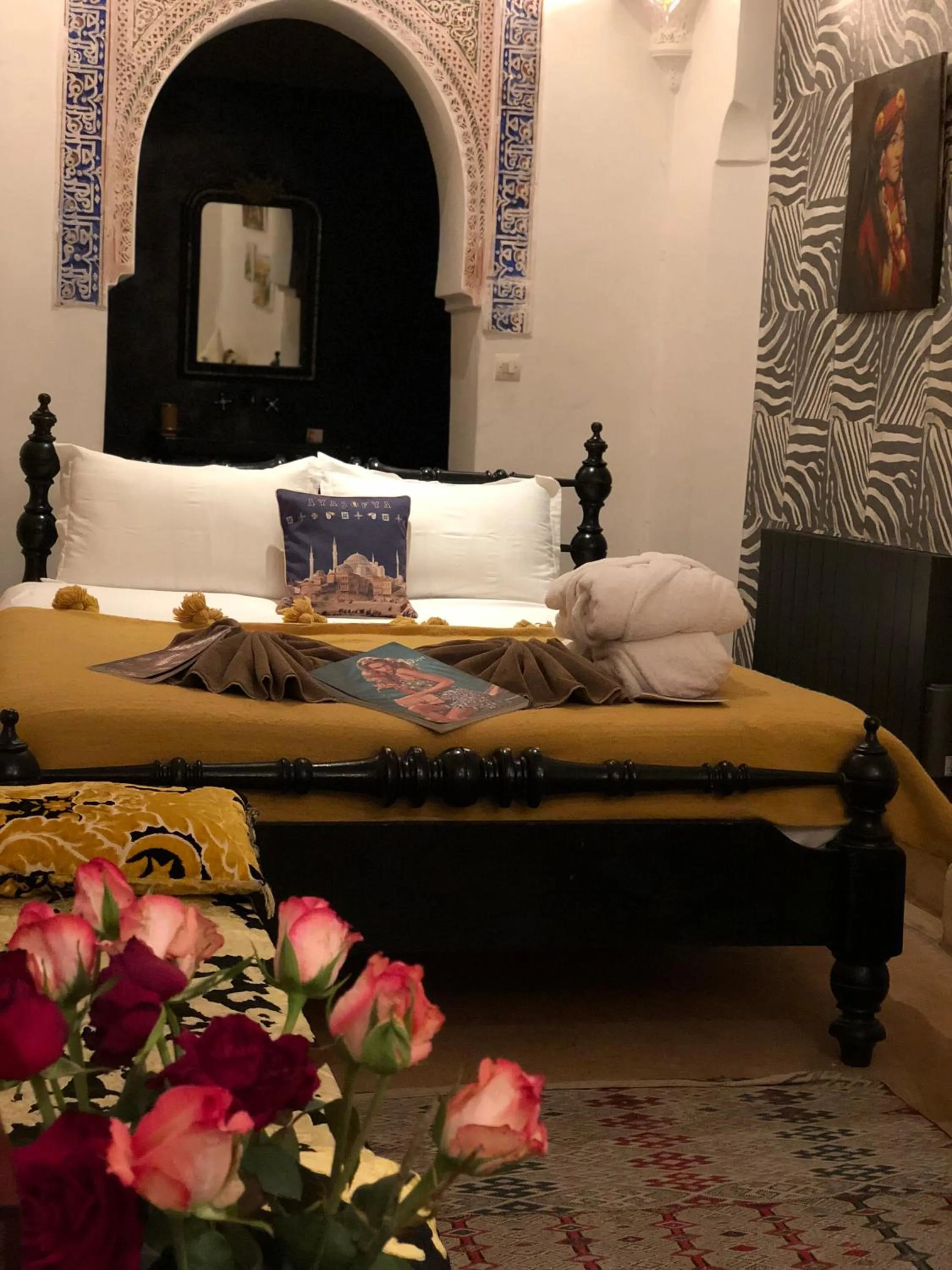 Bed in Riad Tibibt