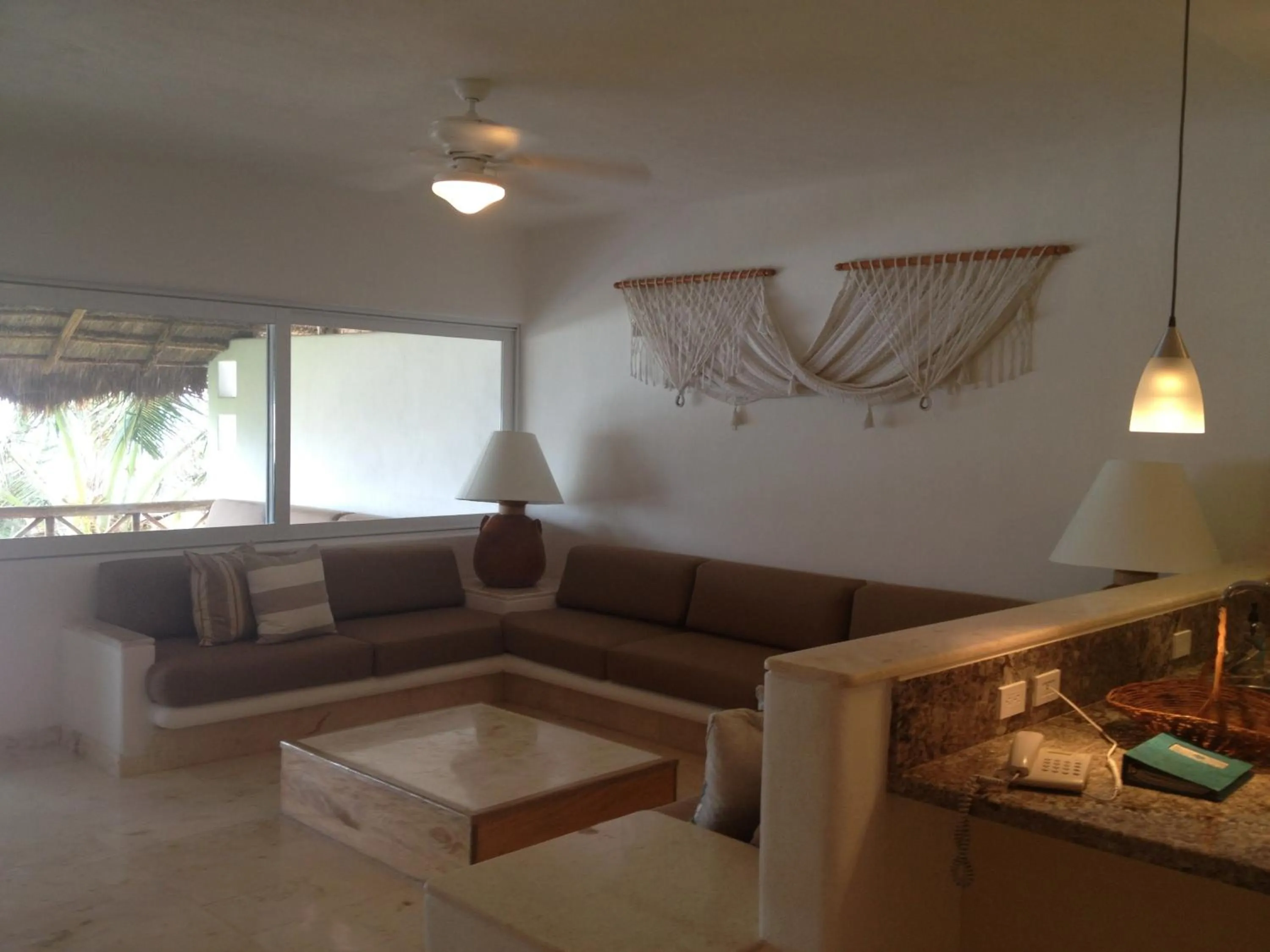 Living room in Las Villas Akumal