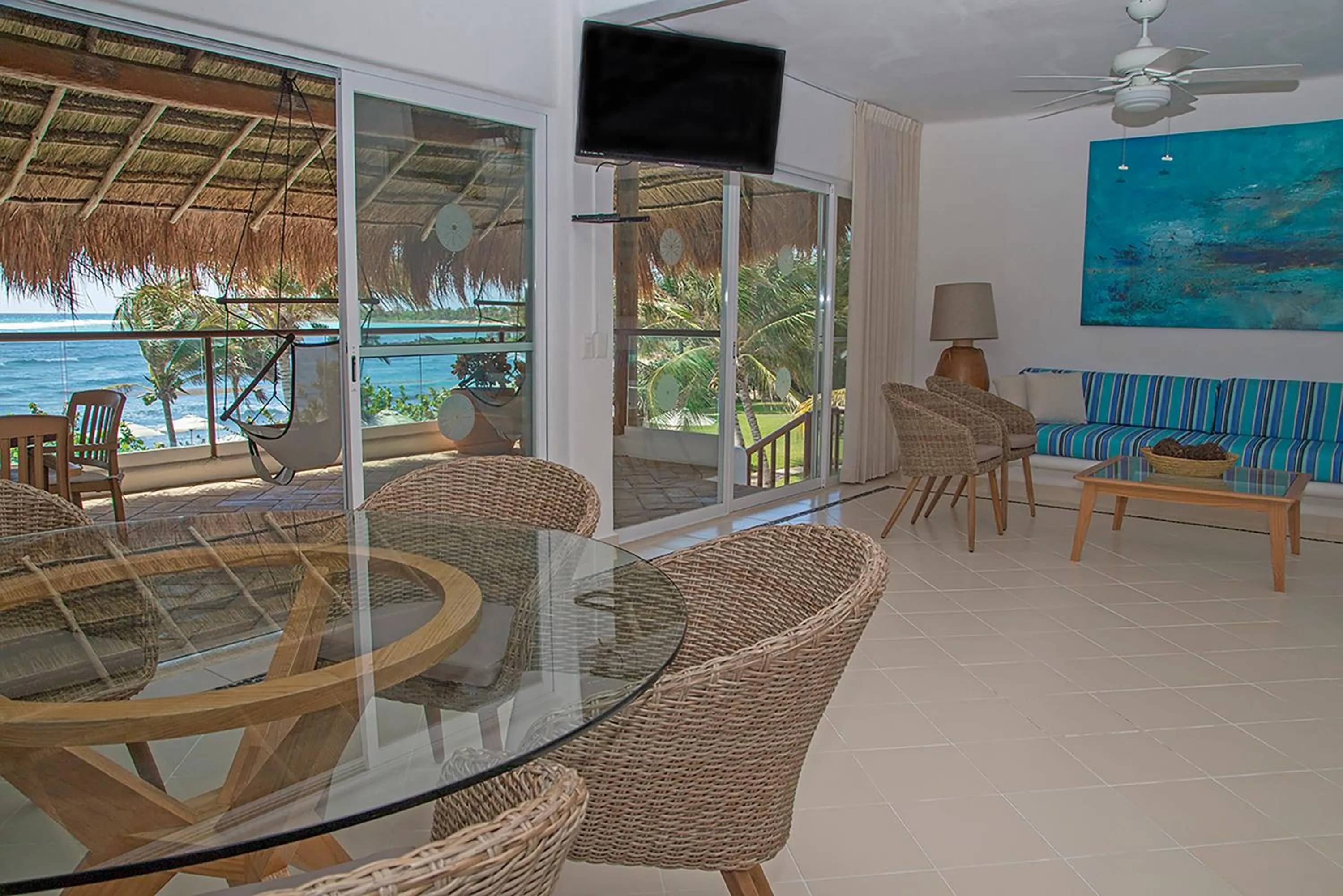 Dining area in Las Villas Akumal