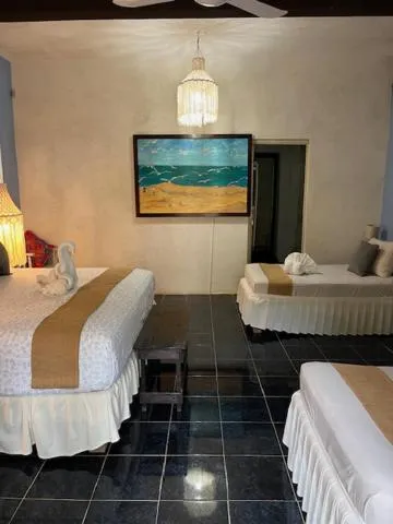 Bed in Casa Aluxes Hotel