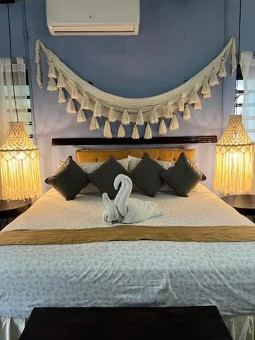 Bed in Casa Aluxes Hotel