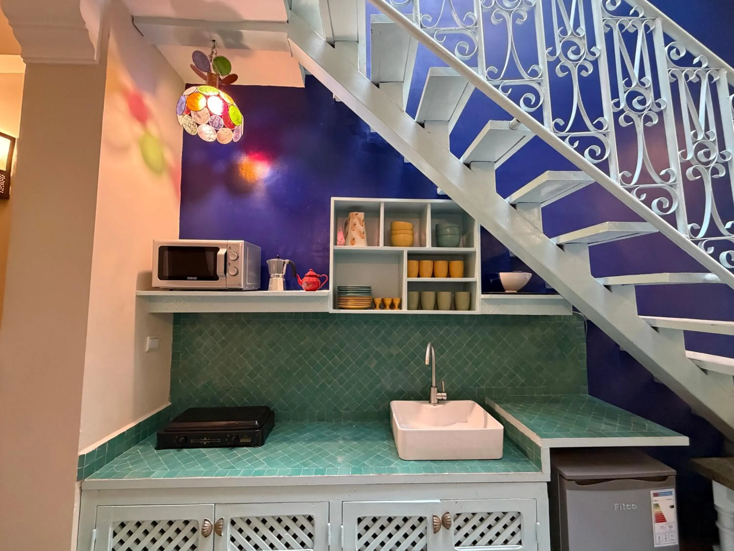 Kitchen or kitchenette in Riad Dar Saad - Hammam & Spa