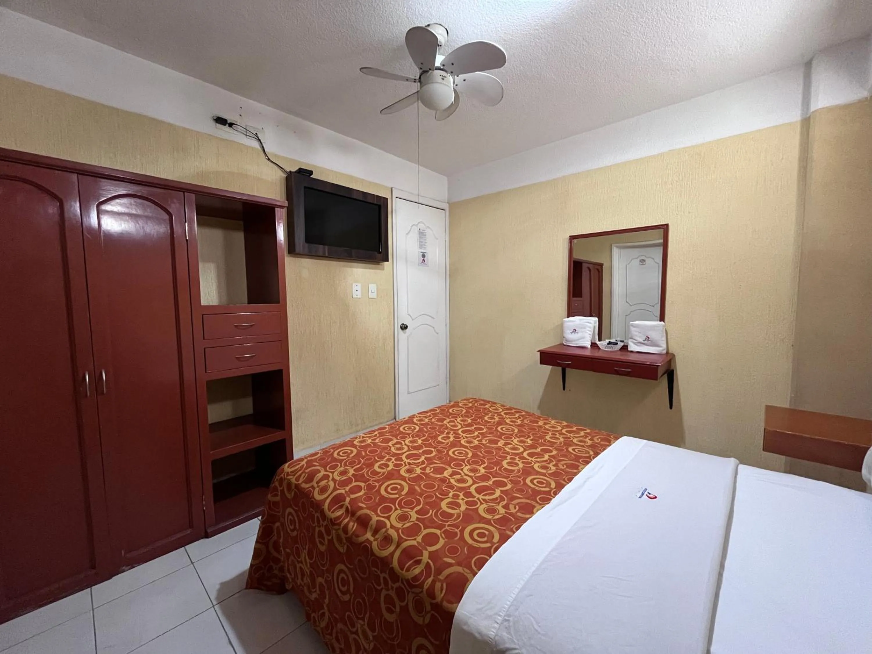 Bed in Hotel Central Puebla