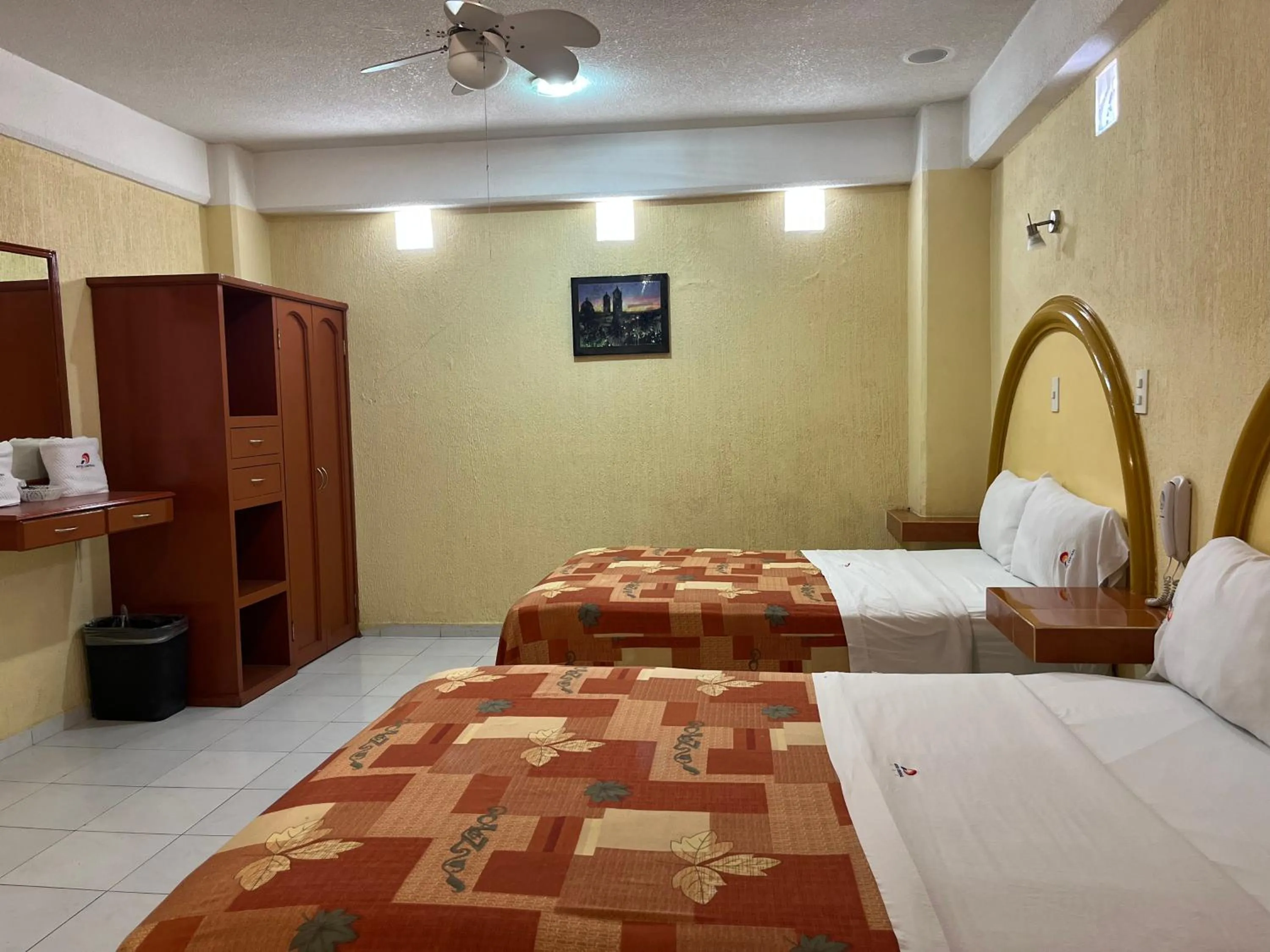 Bed in Hotel Central Puebla