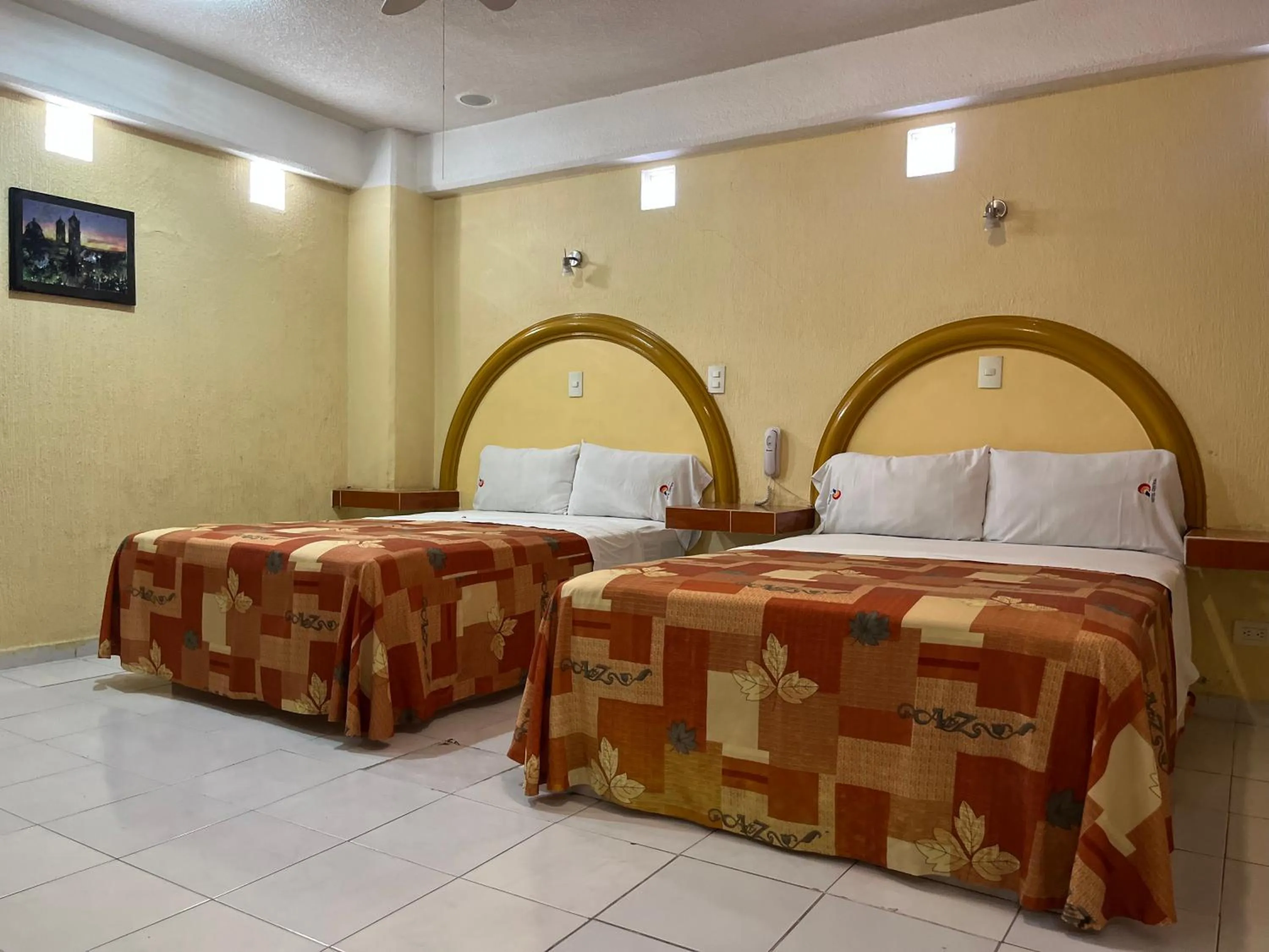 Bed in Hotel Central Puebla