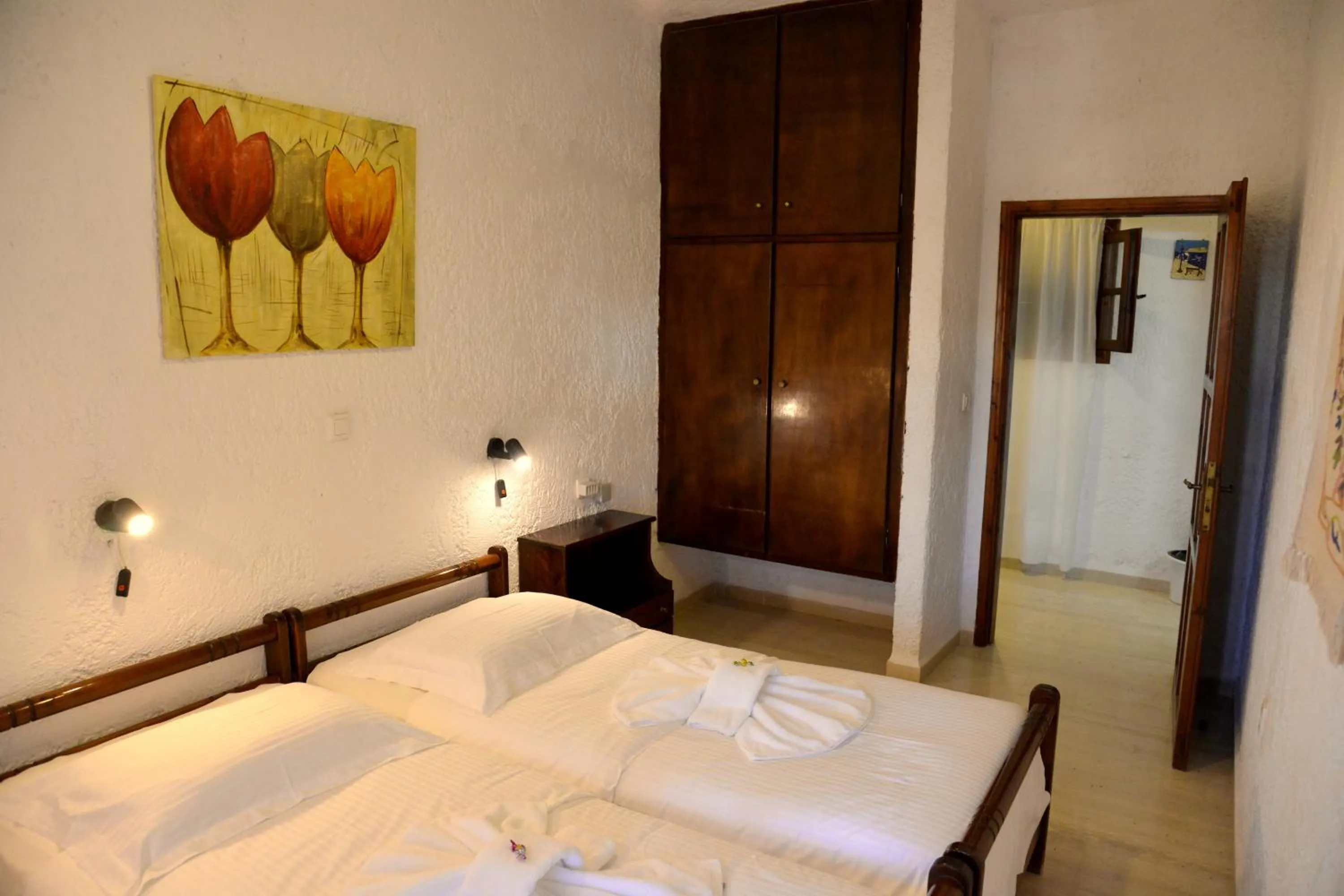 Bedroom, Bed in Filoxenia Villa