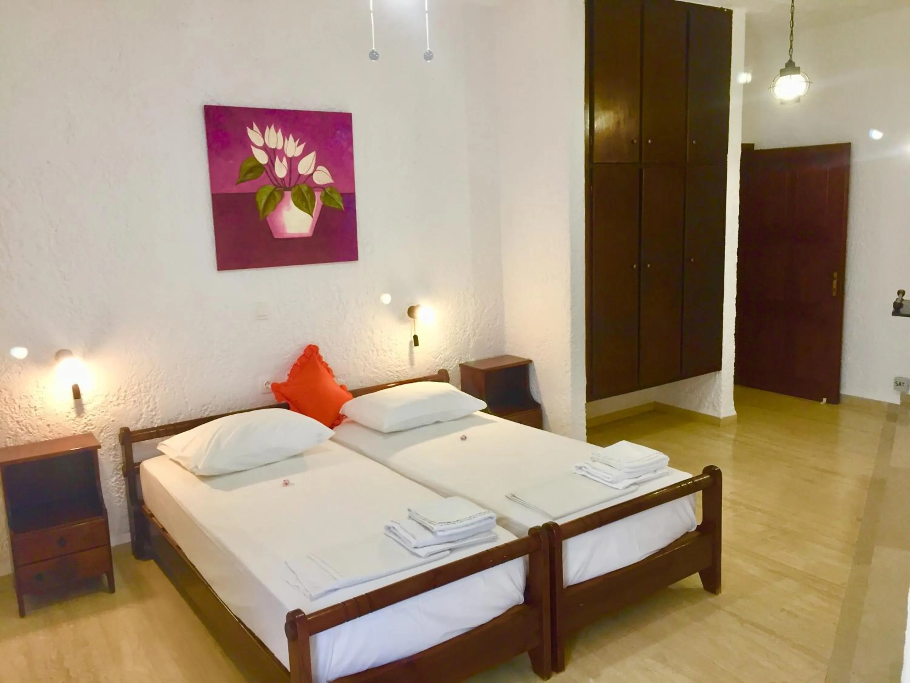 Bedroom, Bed in Filoxenia Villa