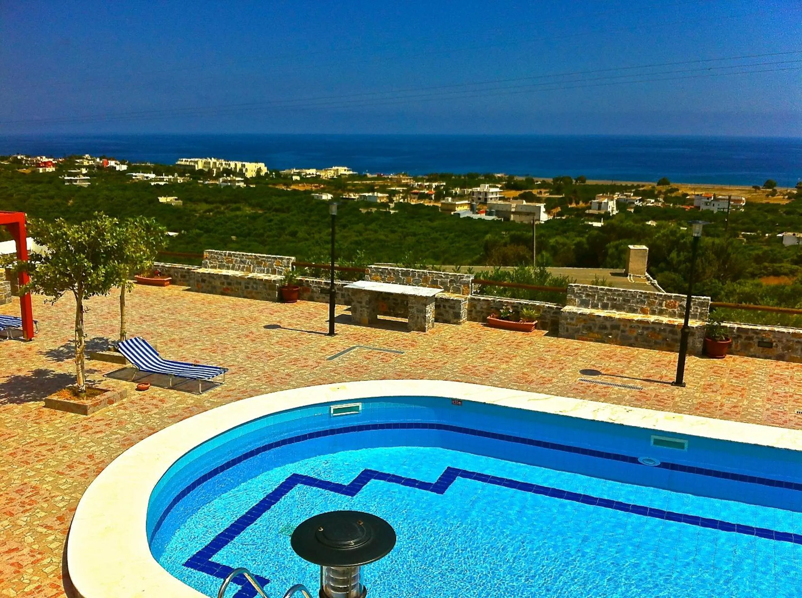 Pool view in Filoxenia Villa