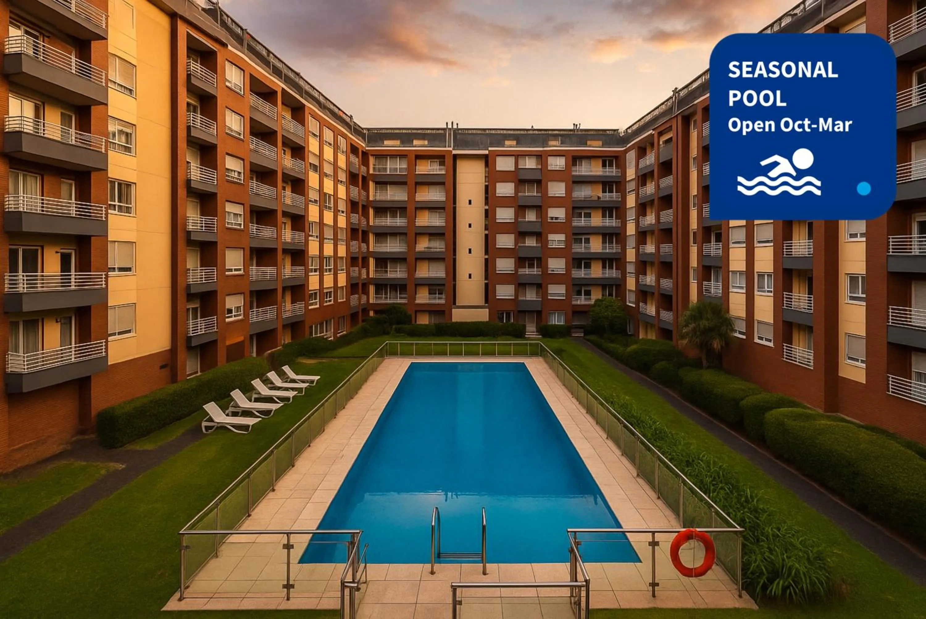 Swimming pool in Modern Apartments in Puerto Madero
