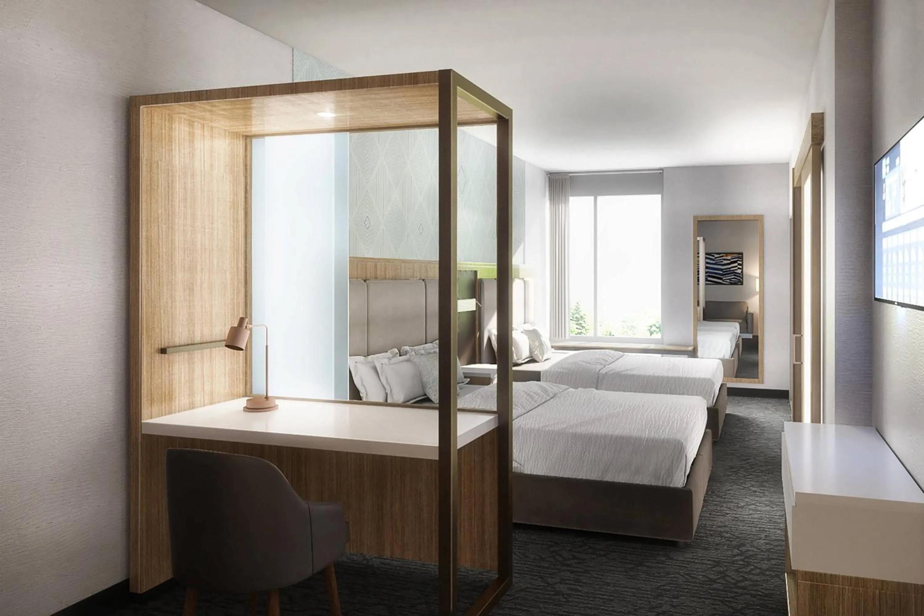 Photo of the whole room, Bed in SpringHill Suites by Marriott Columbus Easton Area