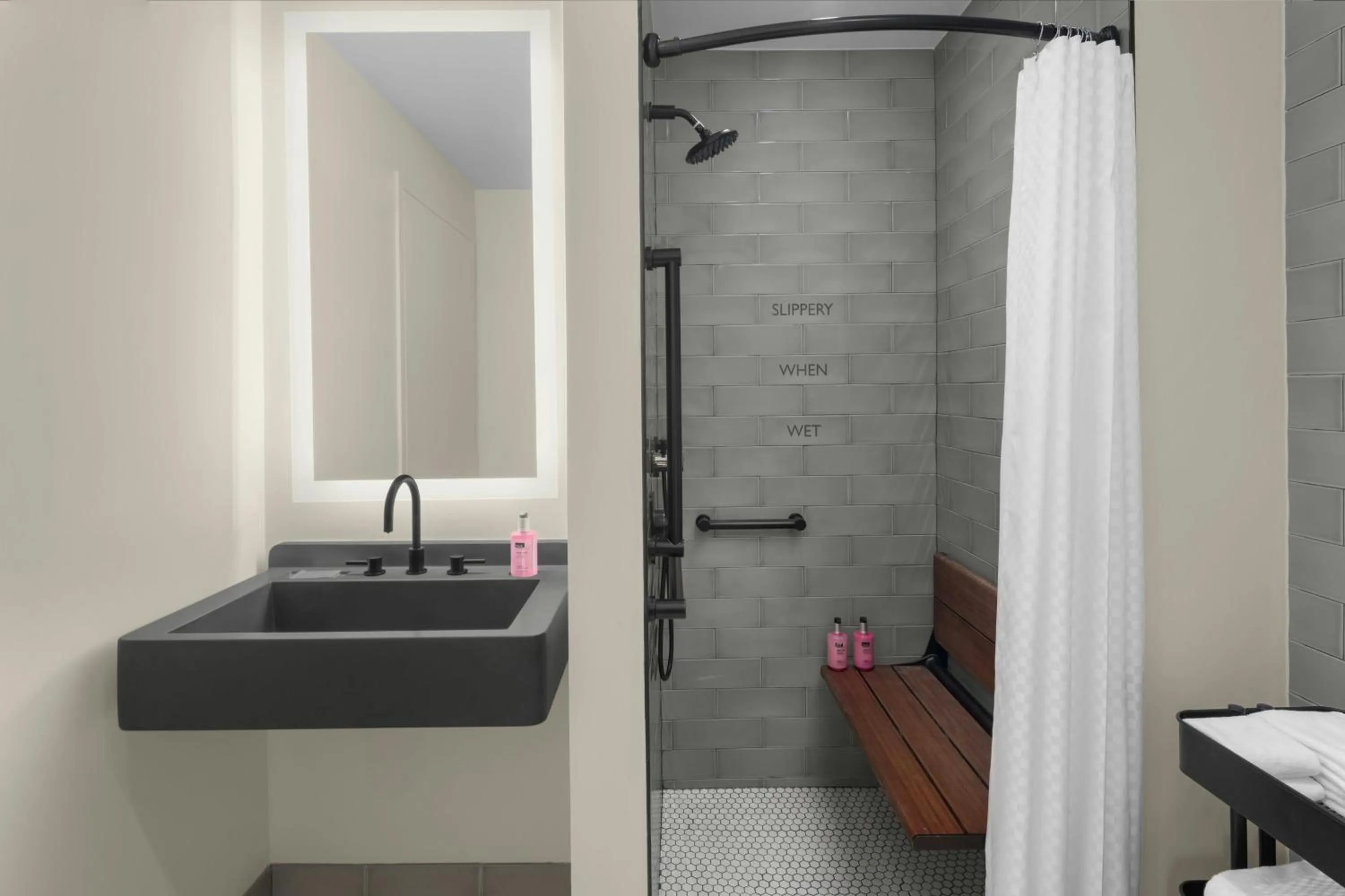 Bathroom in Moxy NYC Downtown