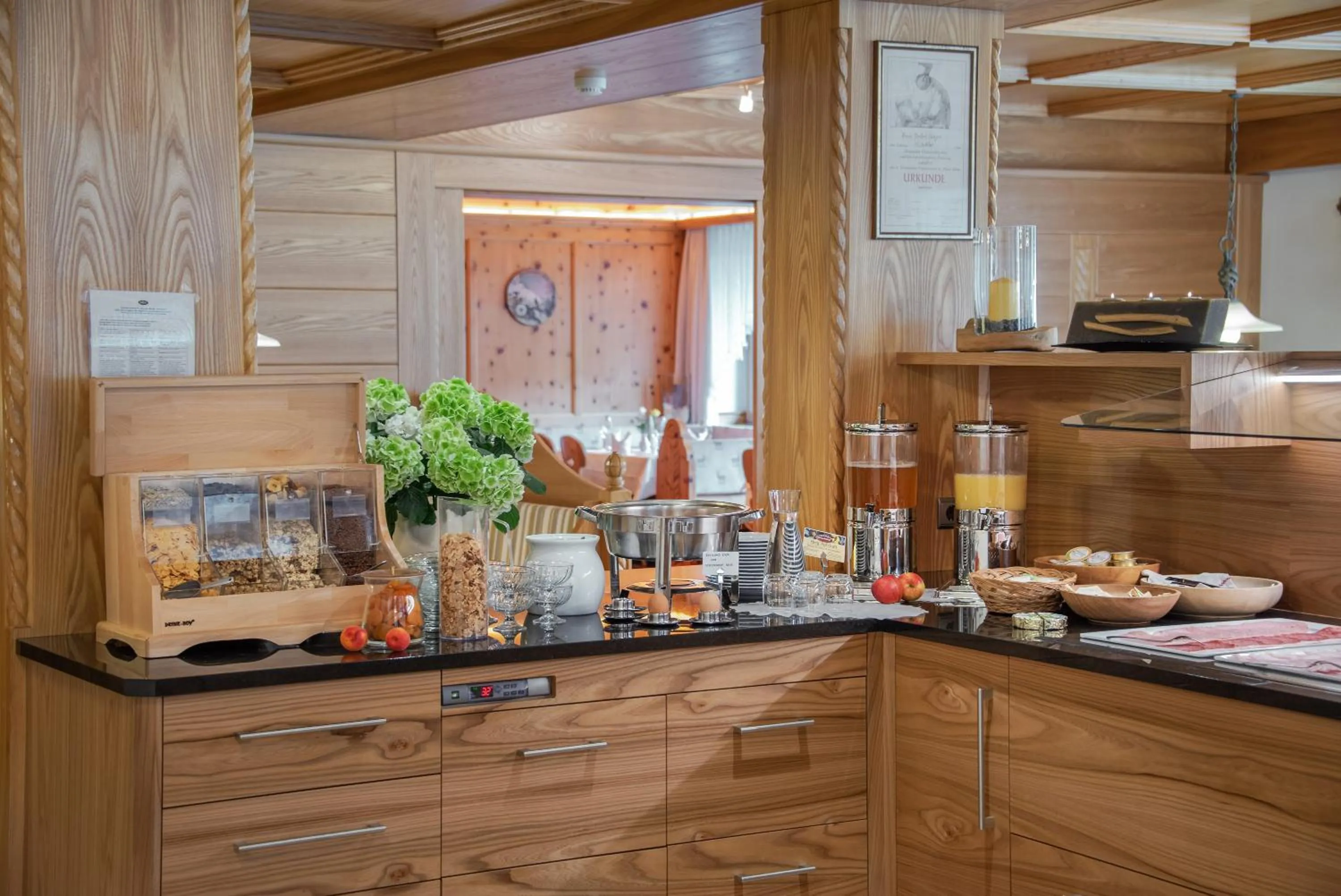 American breakfast in Hotel Hubertushof