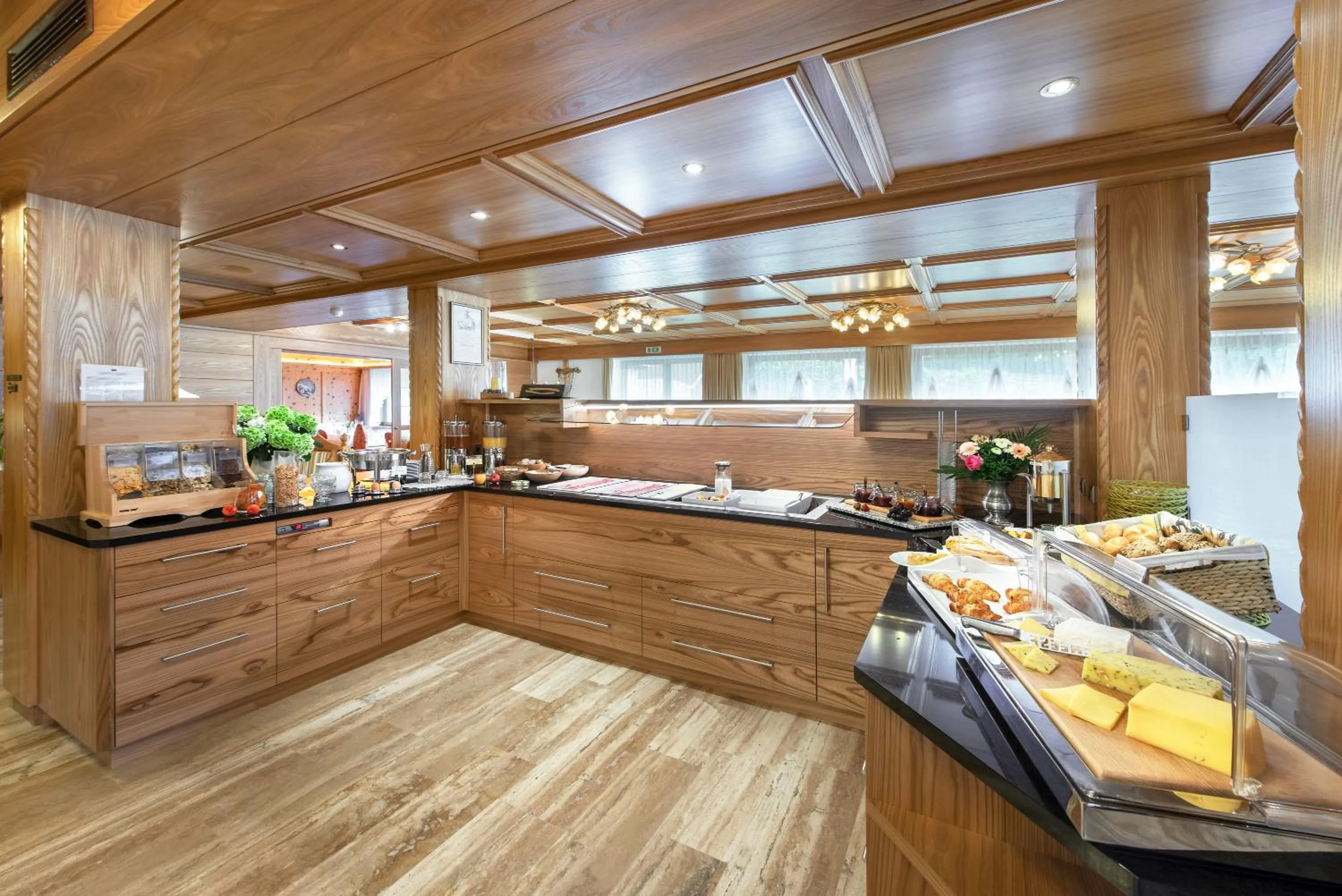 American breakfast in Hotel Hubertushof