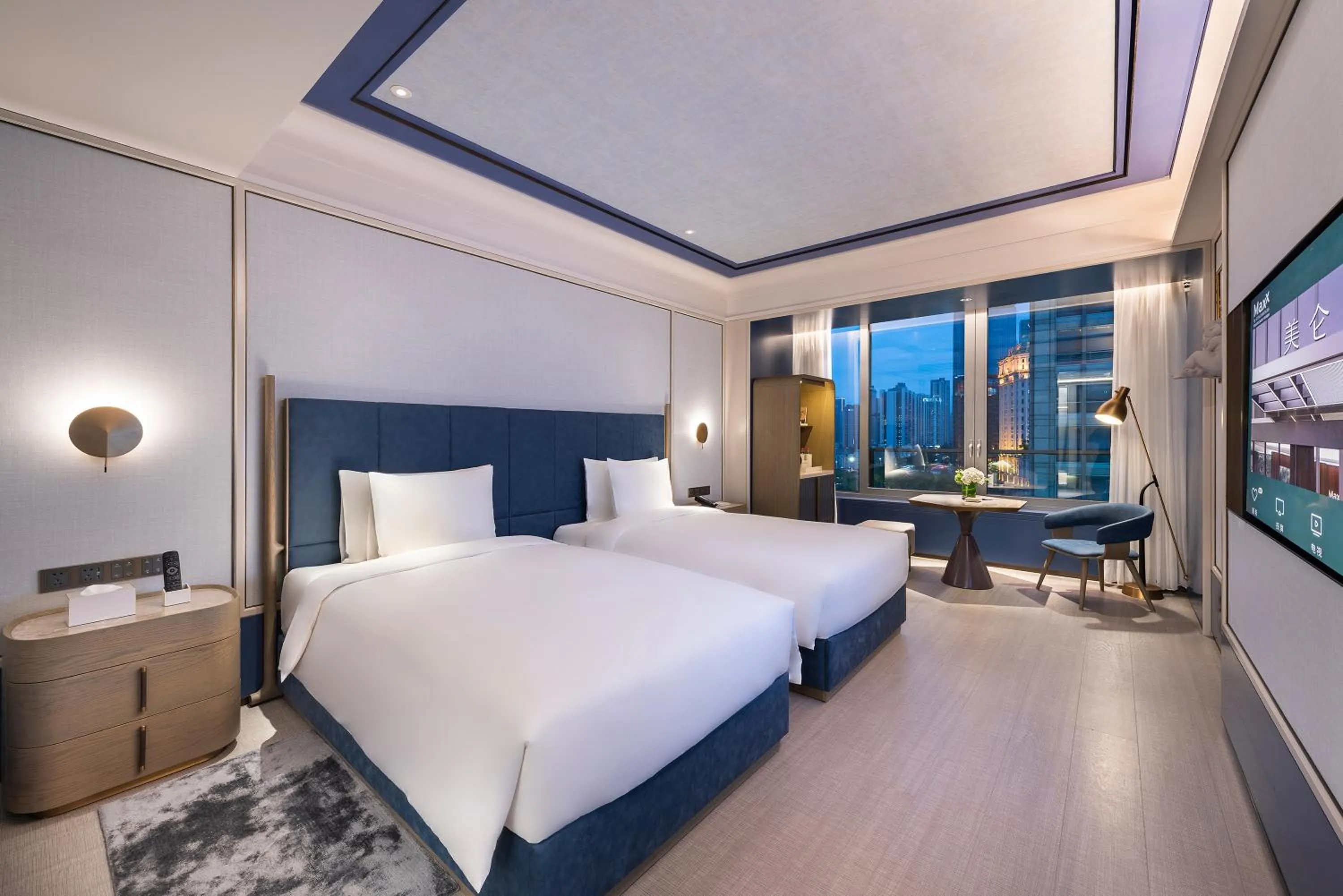 Photo of the whole room, Bed in MaxX by Steigenberger Guangzhou Zhujiang New Town - Free Shuttle bus to Canton Fair Complex during Canton Fair Period