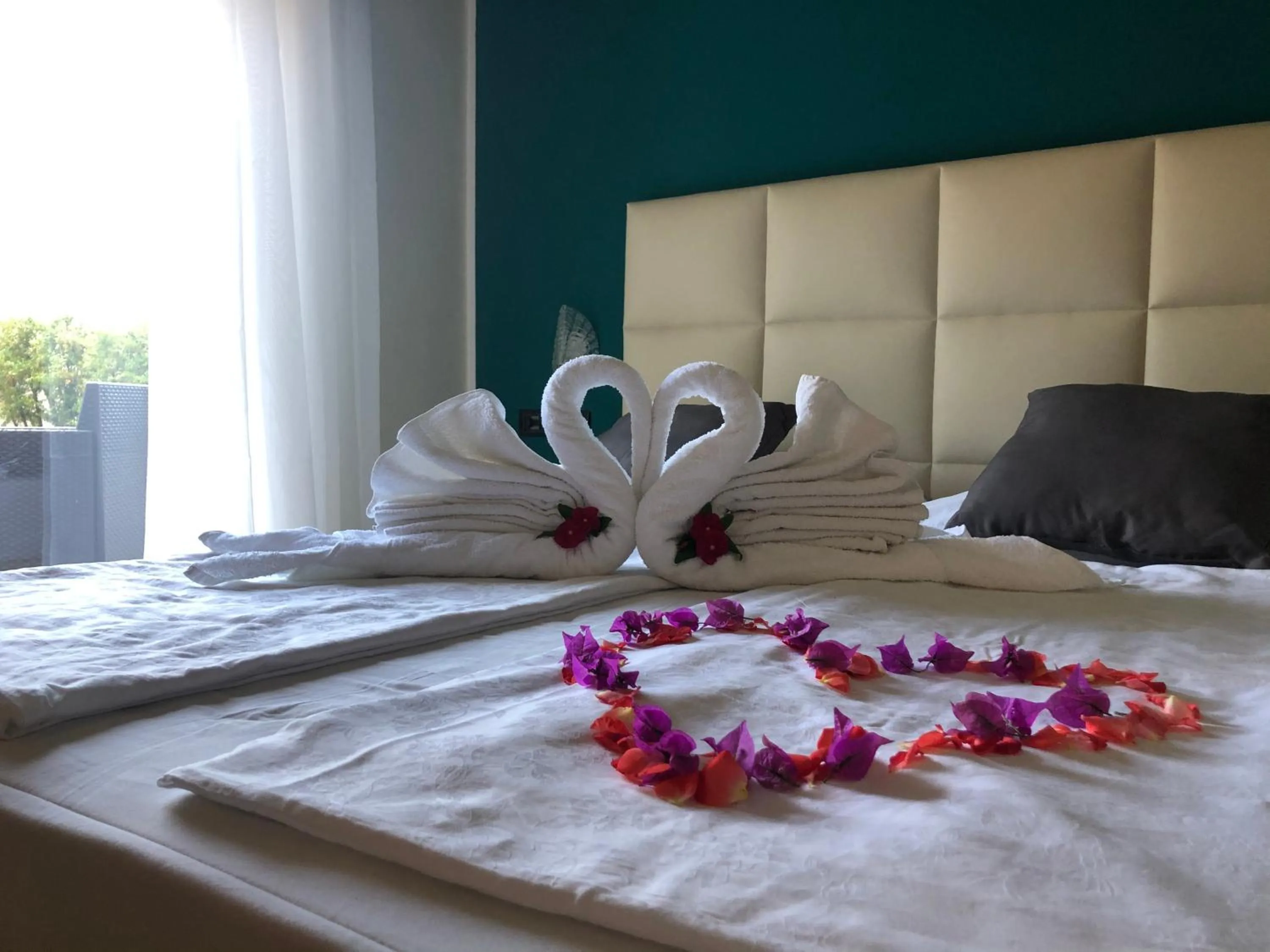 Decorative detail, Bed in Hotel San Giorgio