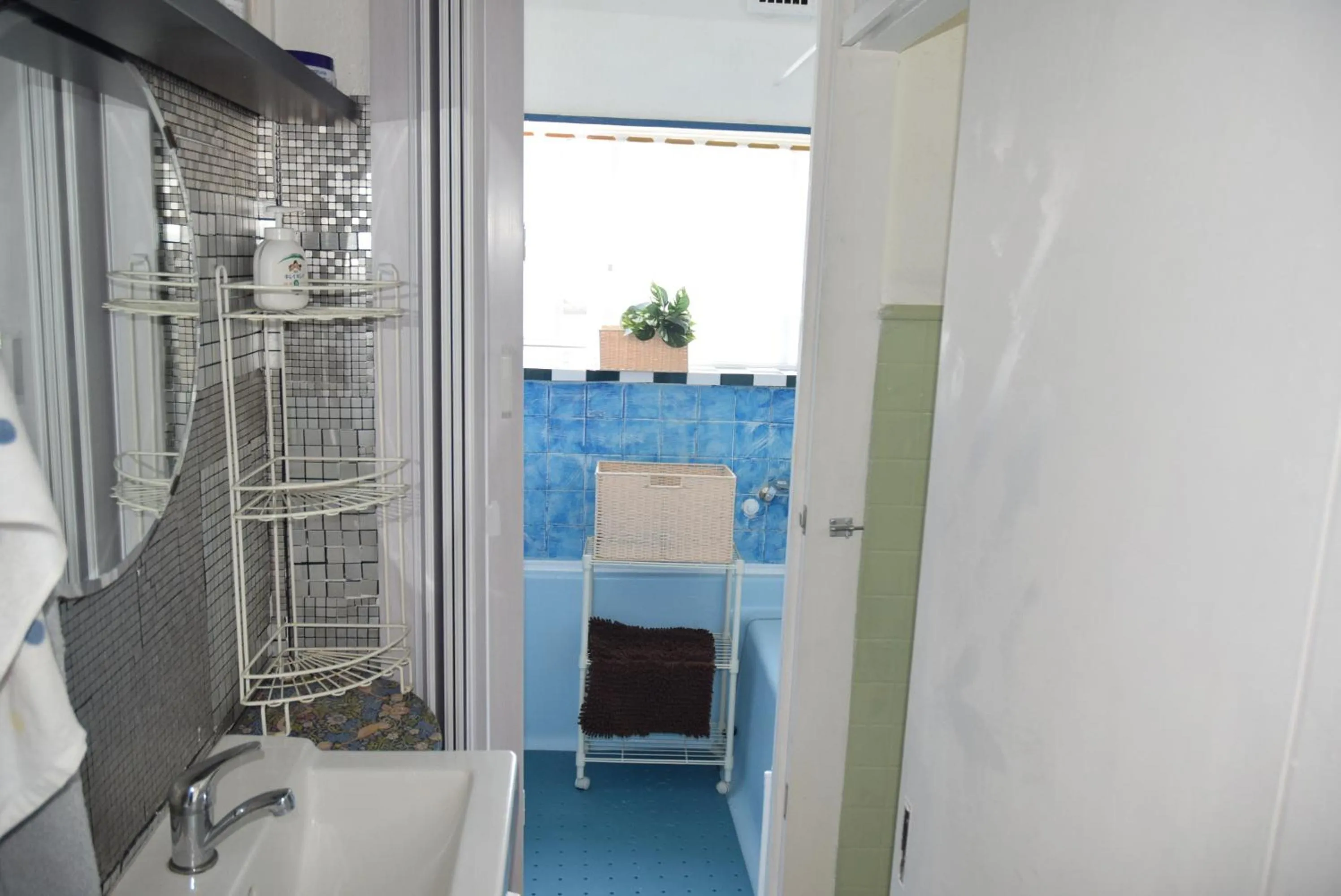 Shower in EMS Enoshima クラシックゲストハウス 寝室は個室 犬OK