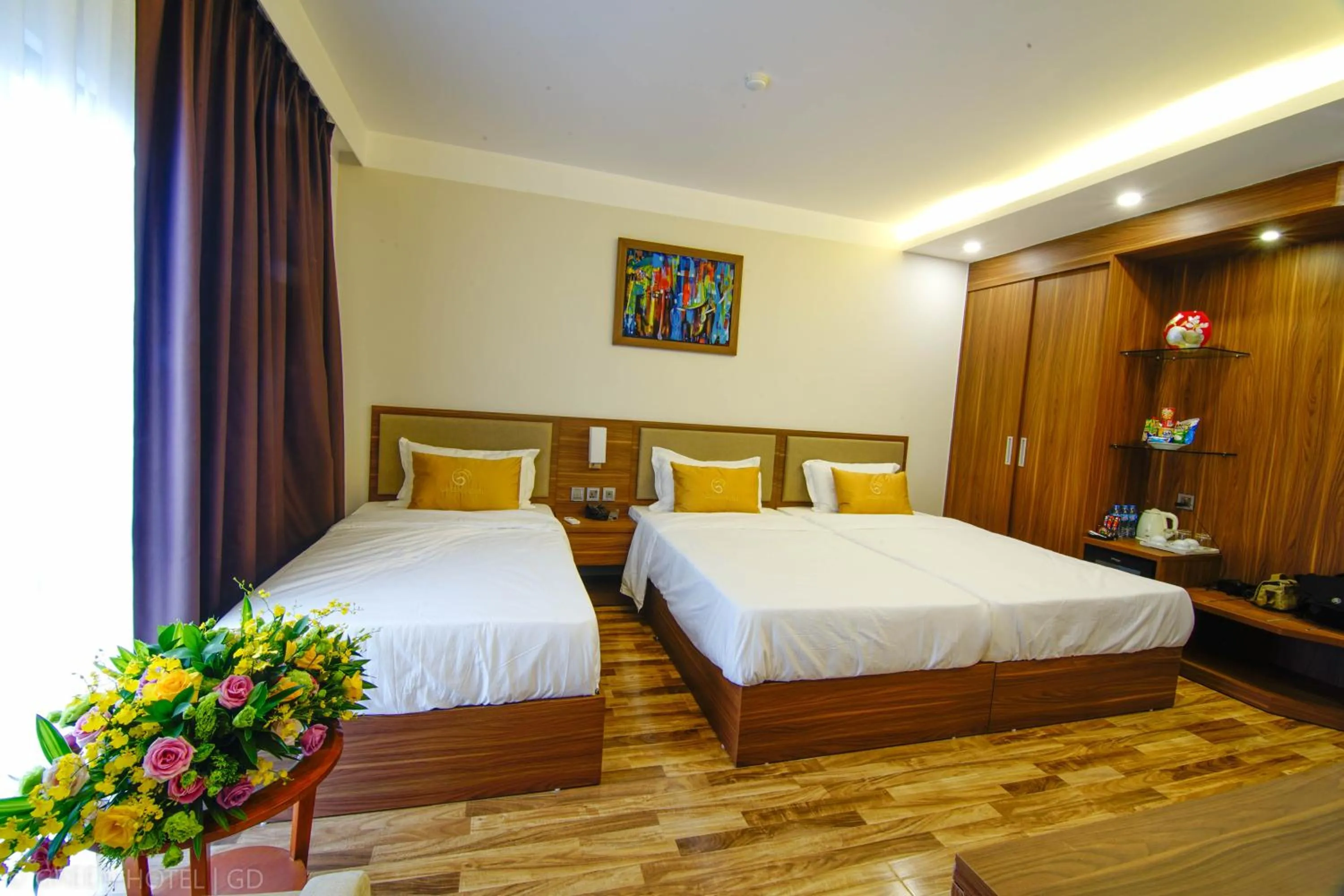 Photo of the whole room, Bed in Green Hadong Hotel