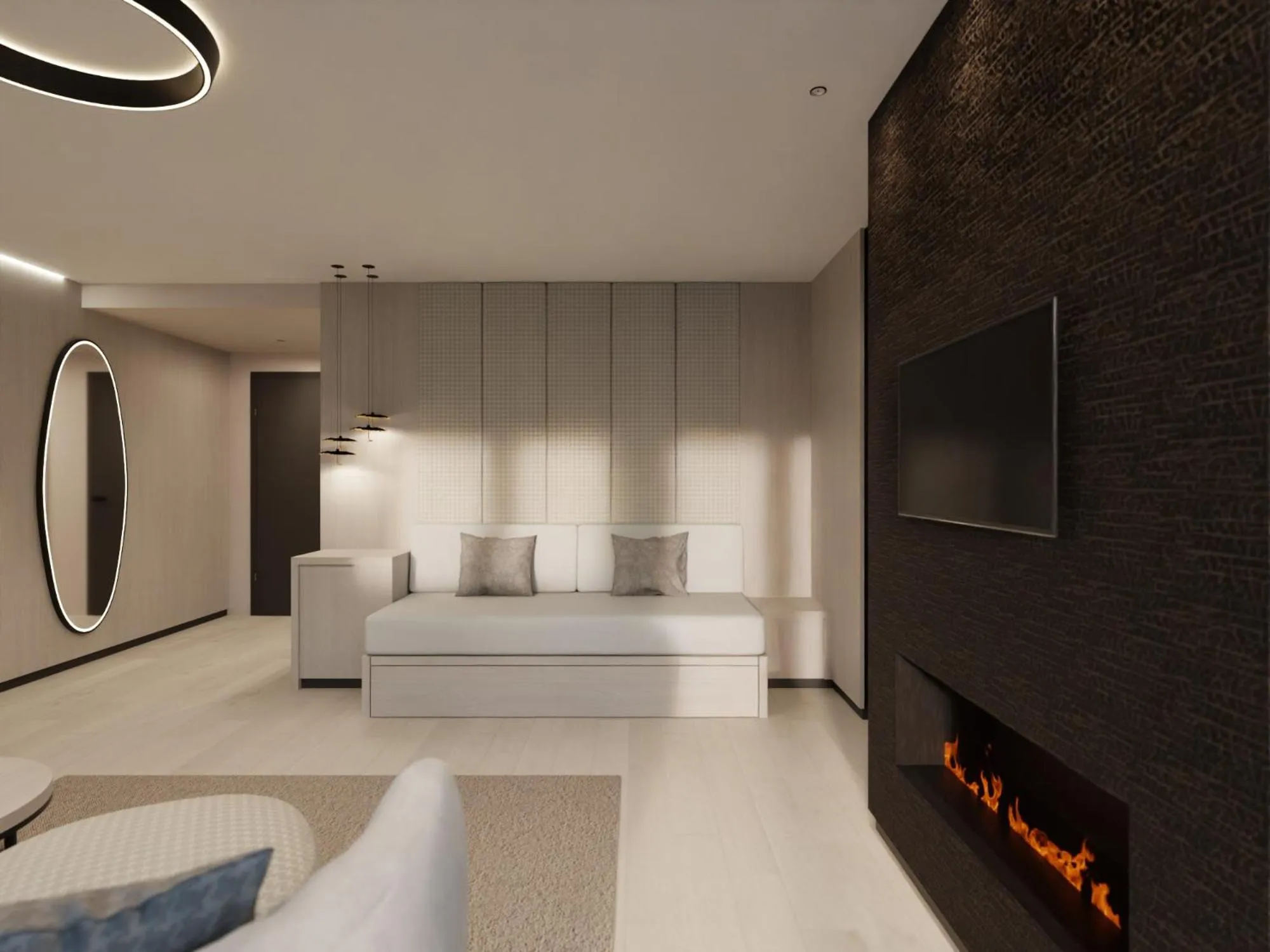 Living room, Bed in Hotel Rosengarten