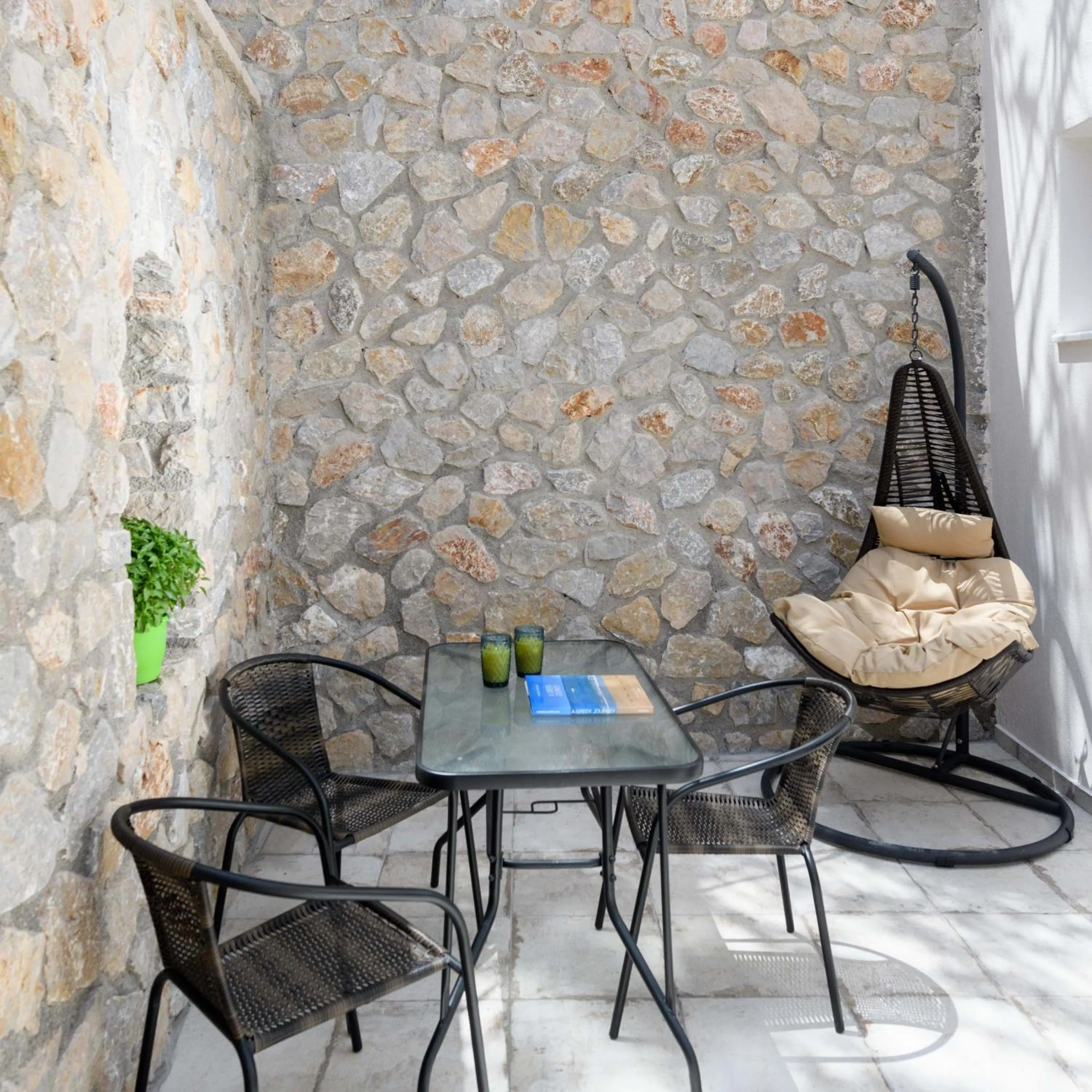 Patio in Elia Residences Santorini
