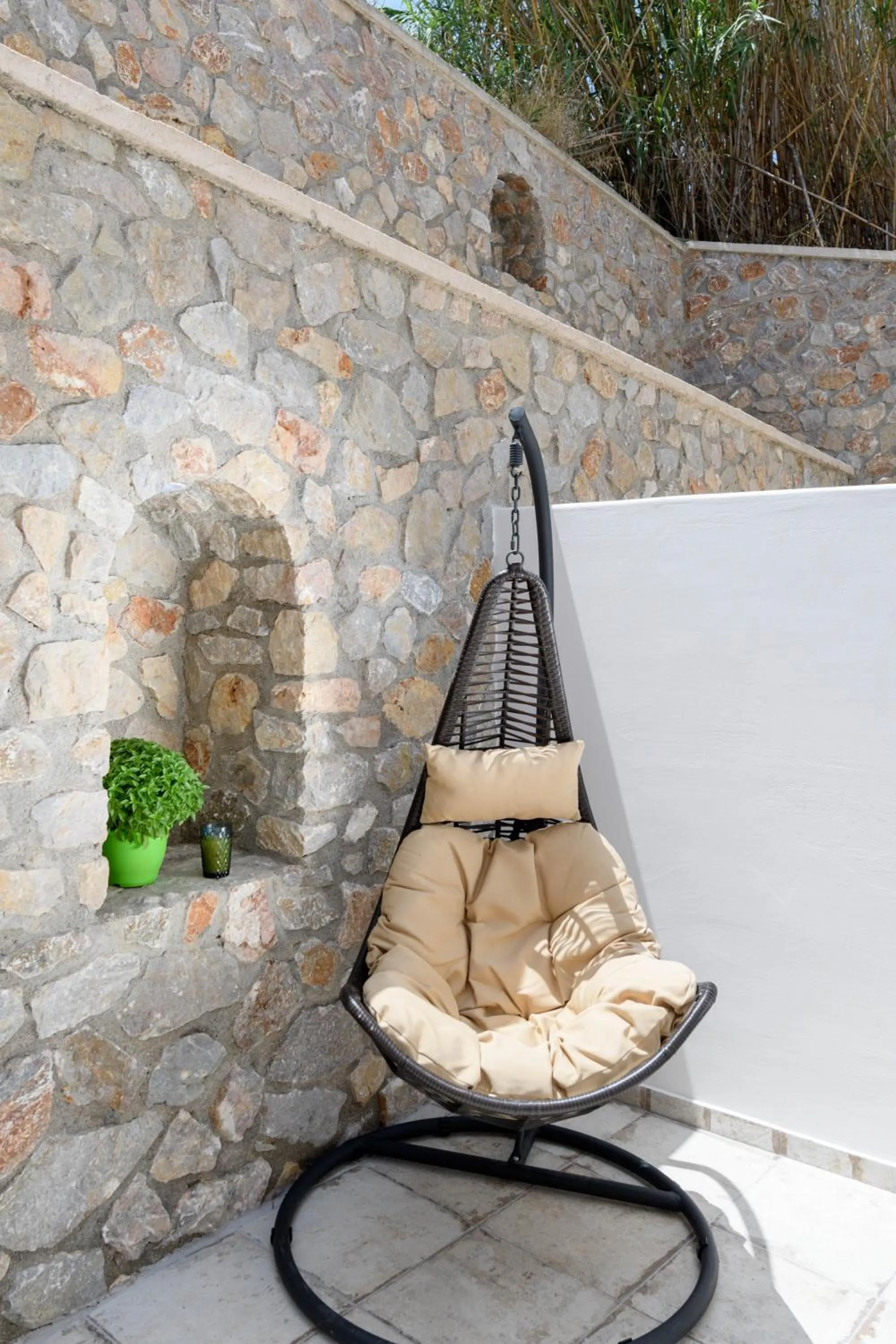 Patio in Elia Residences Santorini