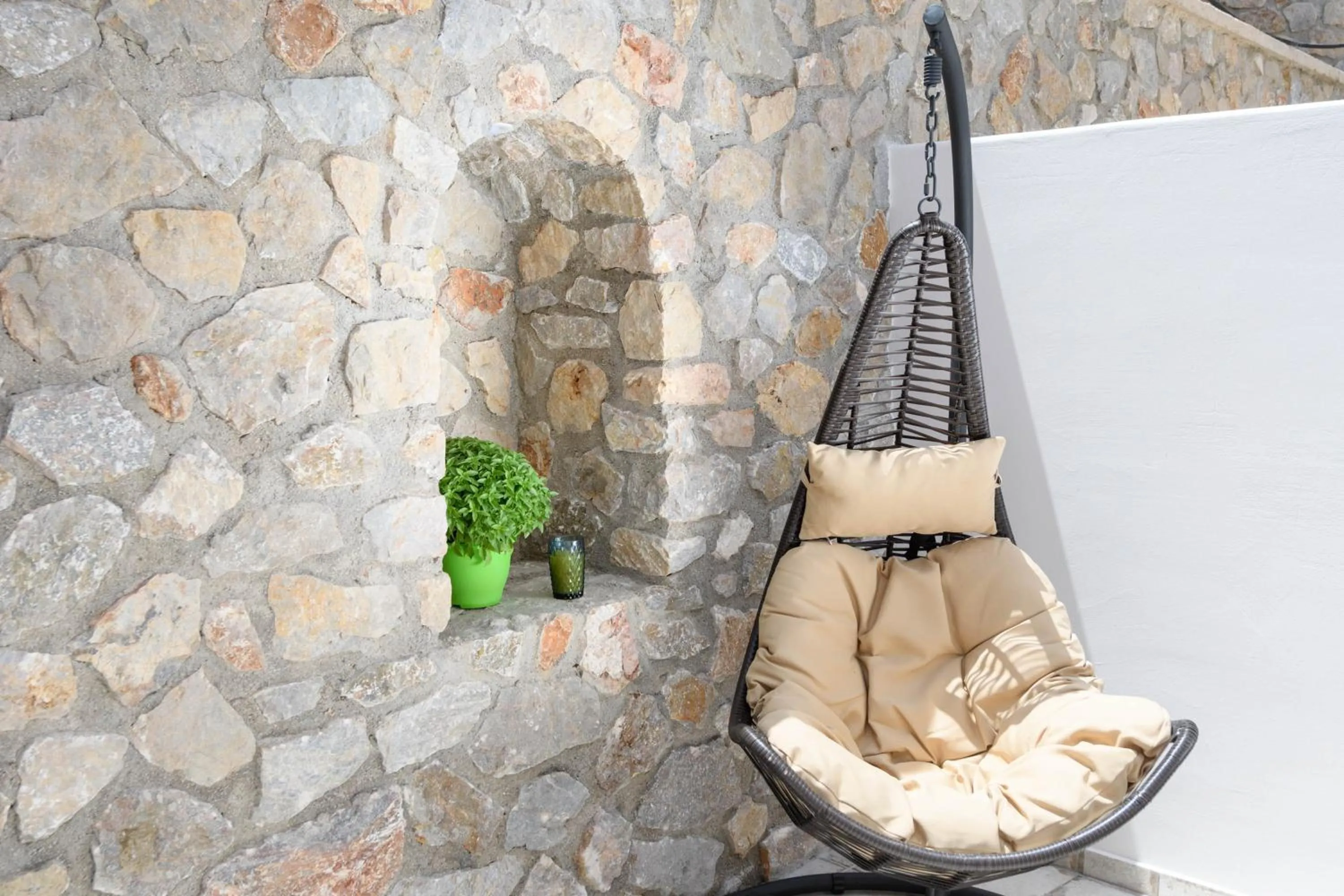 Patio in Elia Residences Santorini