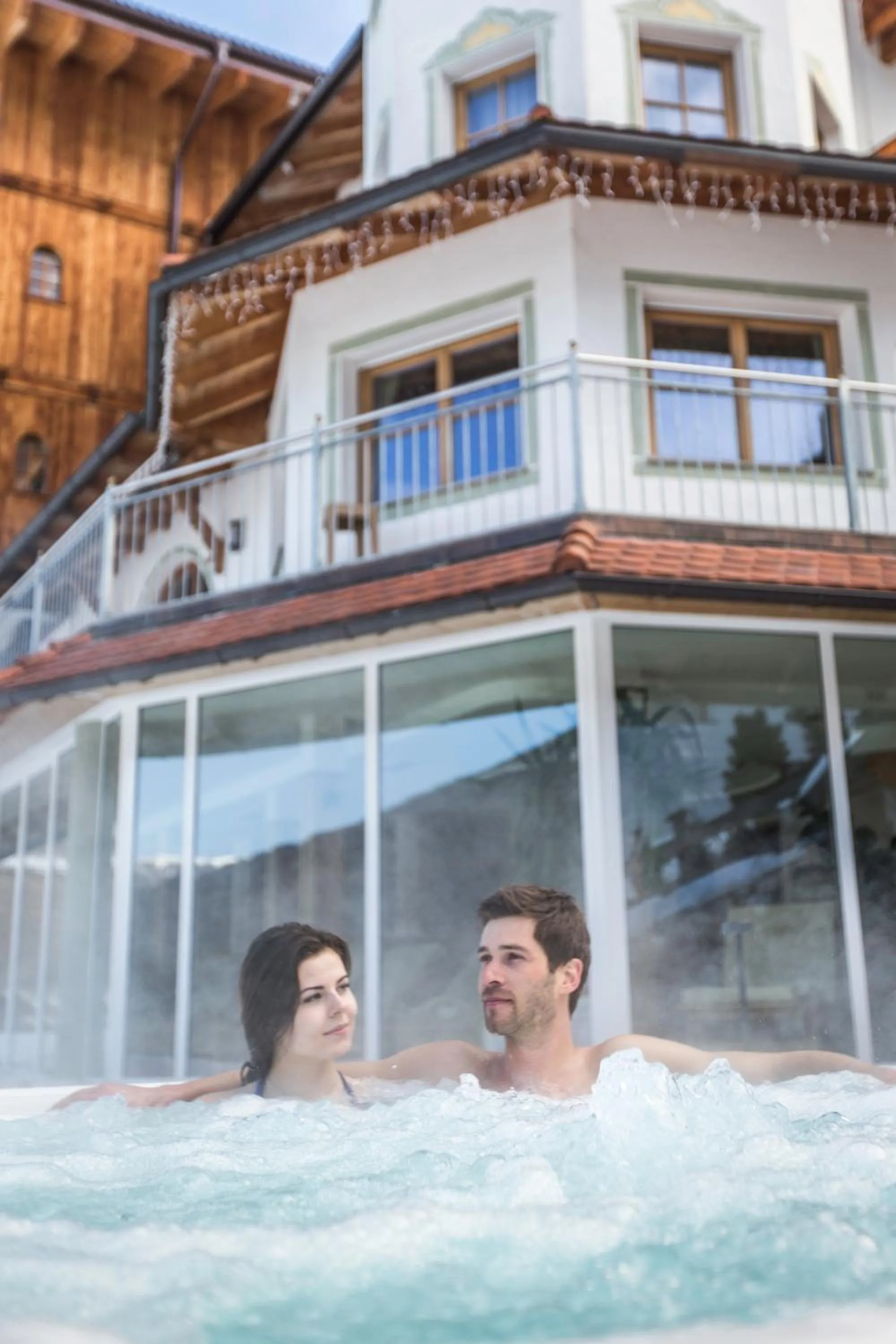Hot Tub in Hotel Mareo Dolomites