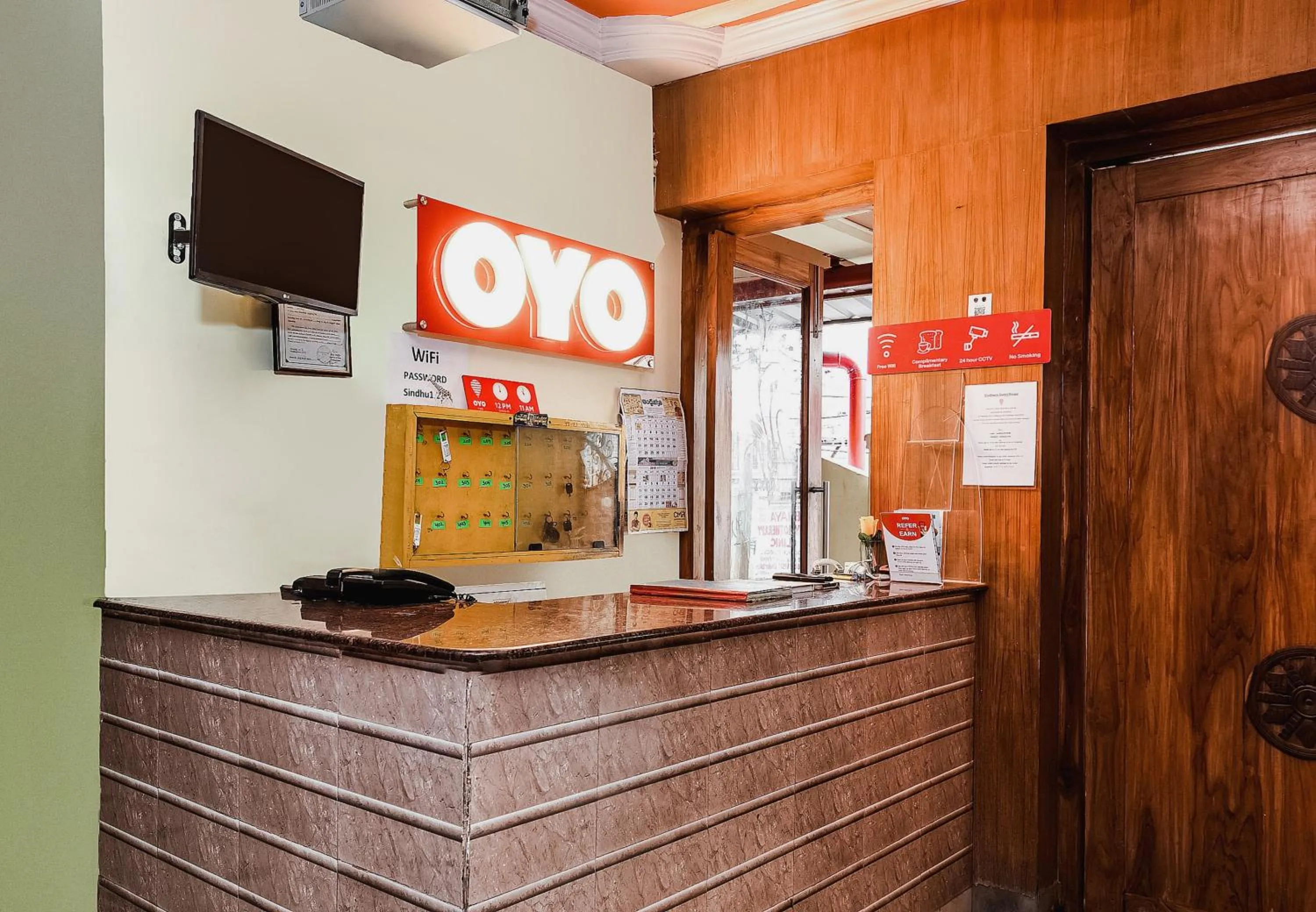 Lobby or reception in Hotel O Sindhura Guest House