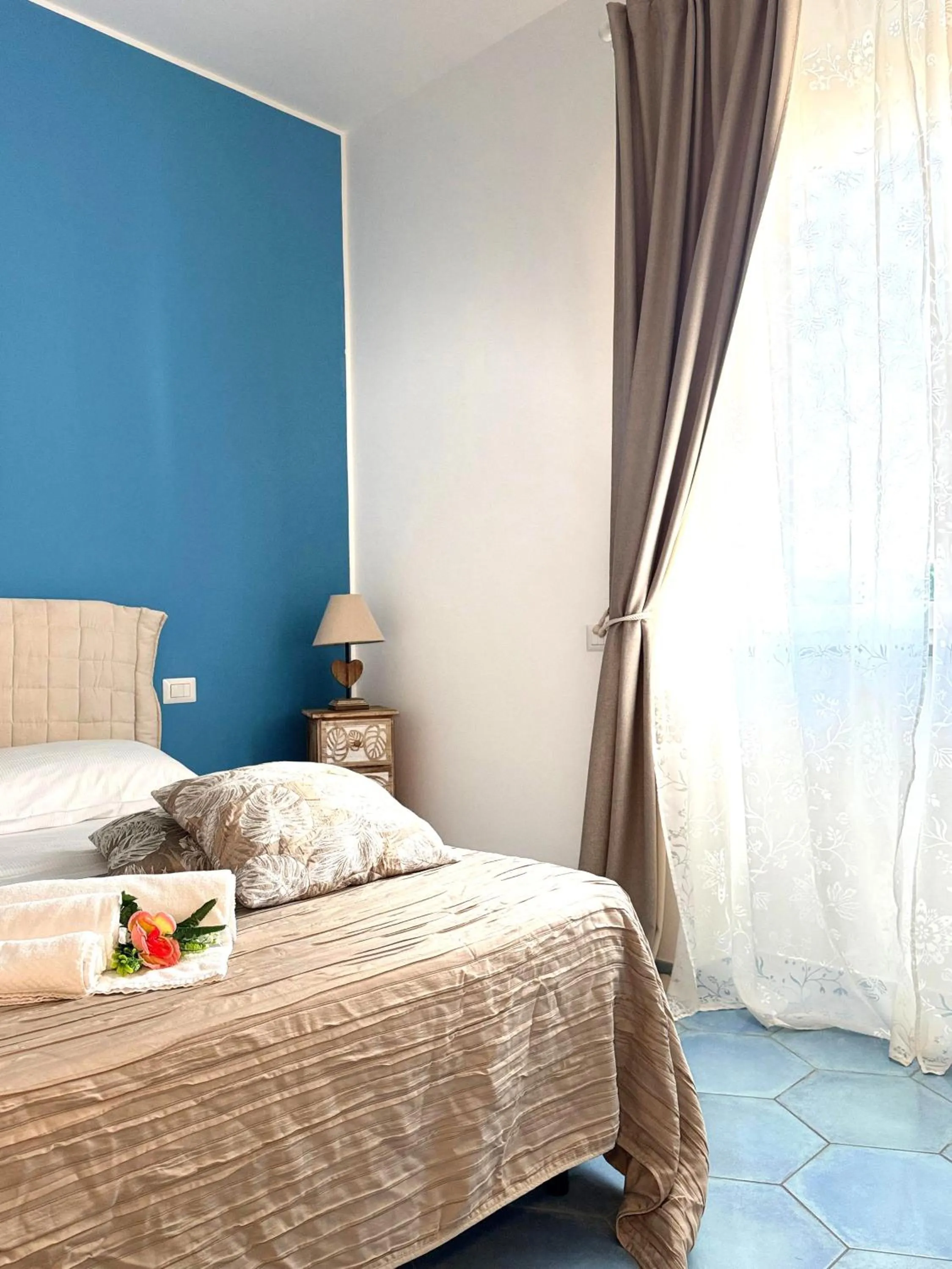 Decorative detail, Bed in Pharus Miseni Suites and rooms