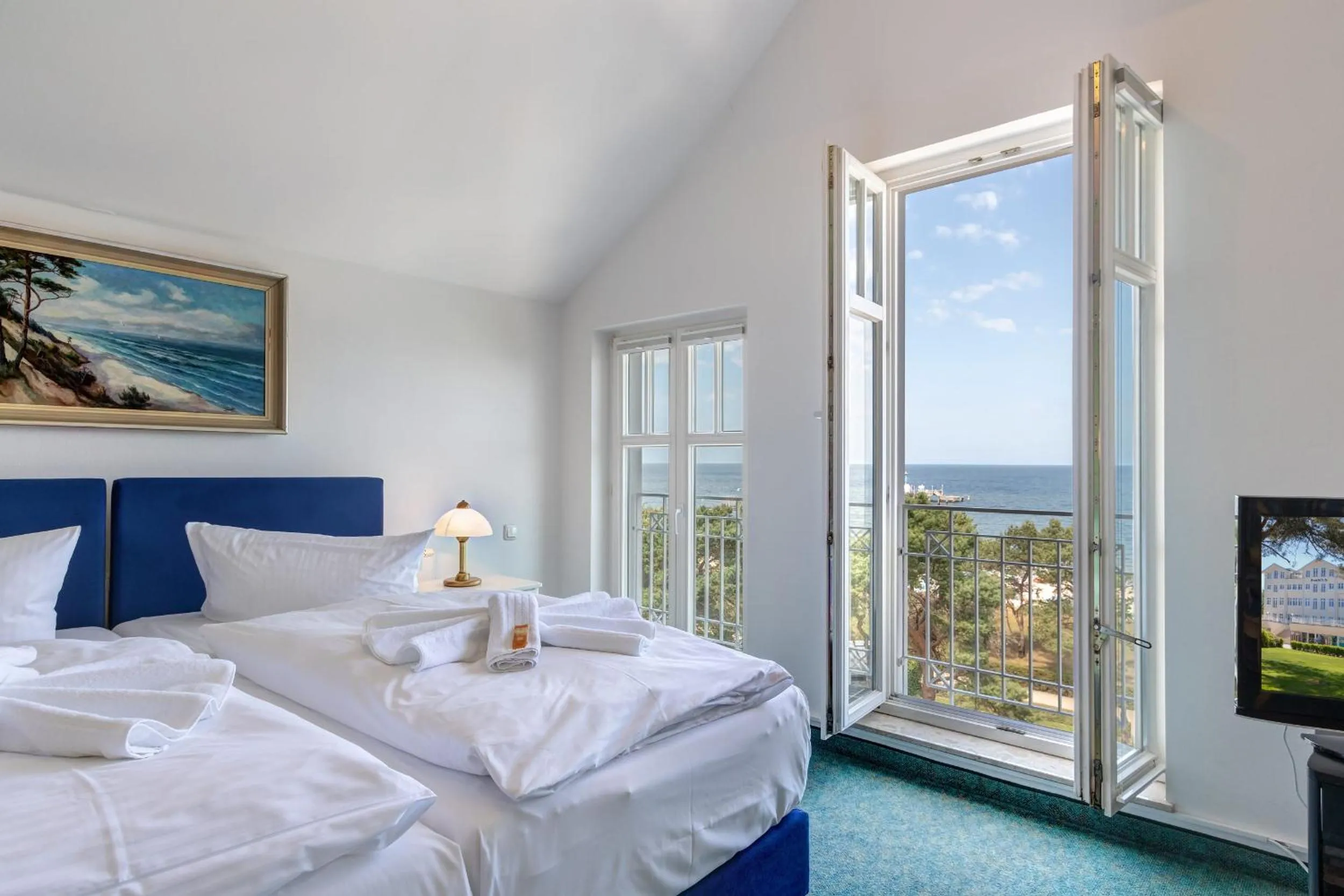 Bed in Haus Seeblick Hotel Garni & Ferienwohnungen